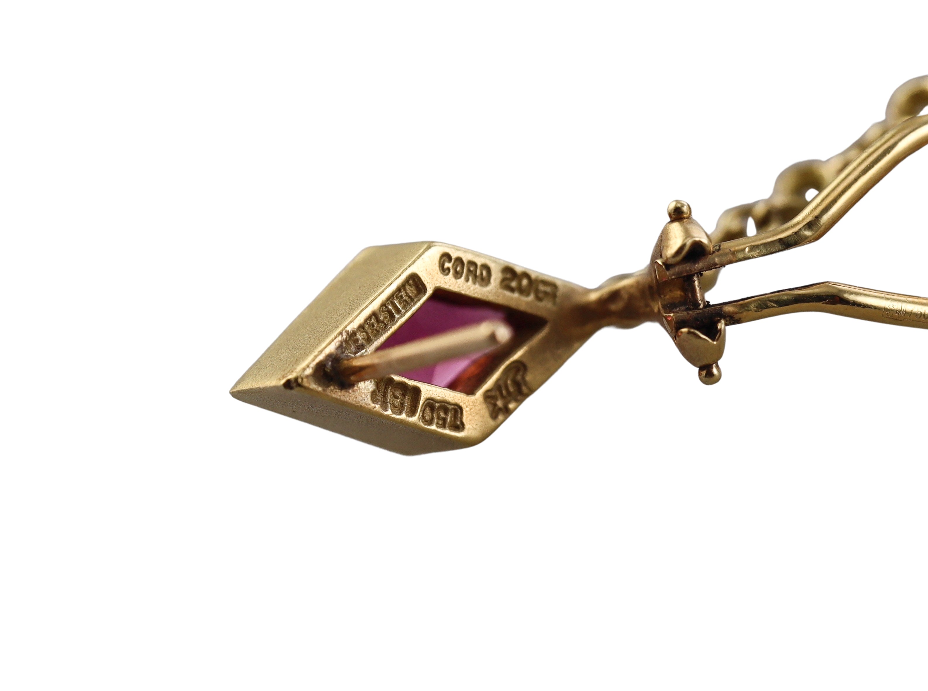 Kieselstein Cord Tourmaline Diamond Goddess Gold Drop Earrings