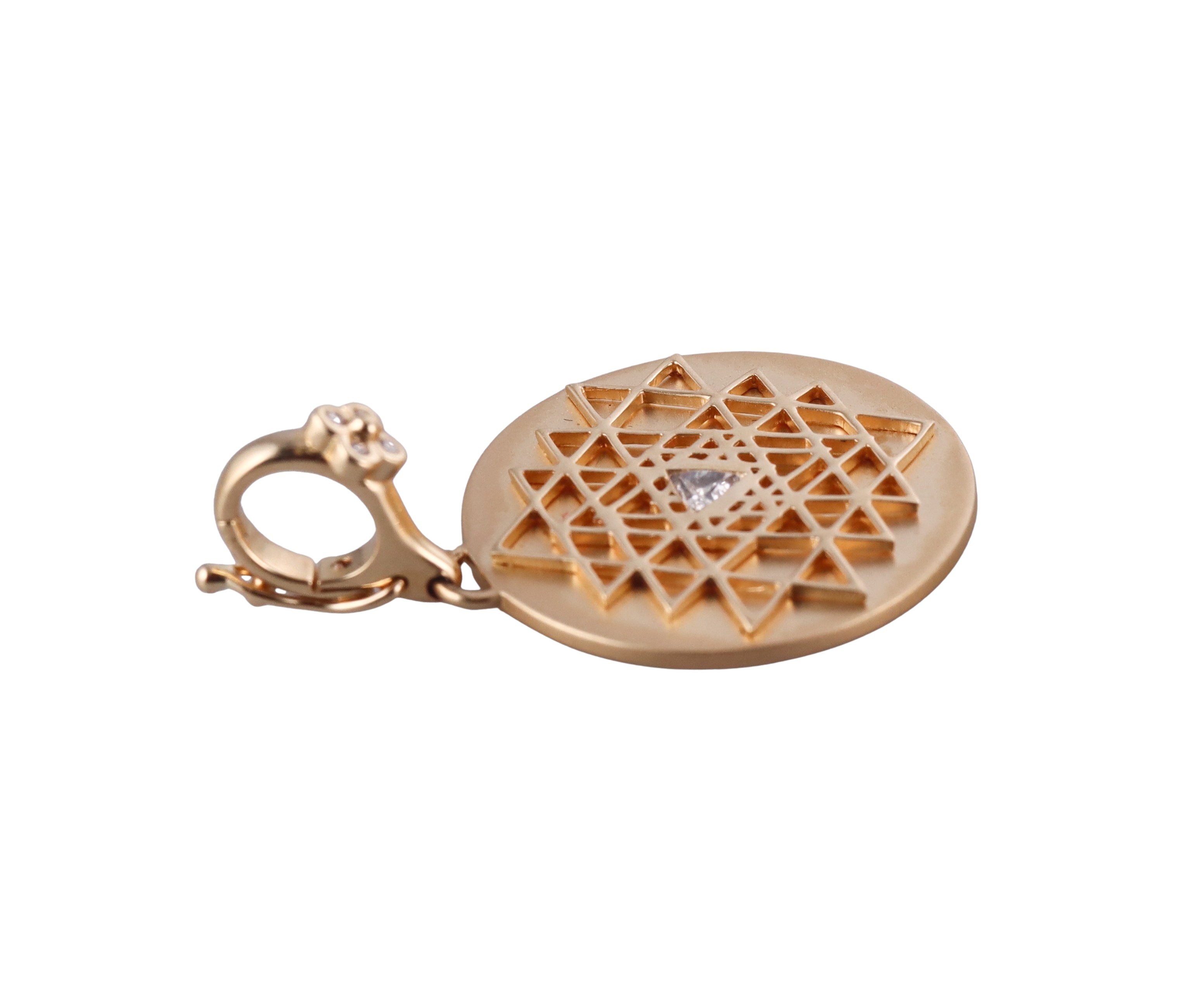 Orly Marcel Gold Diamond Sri Yantra Pendant