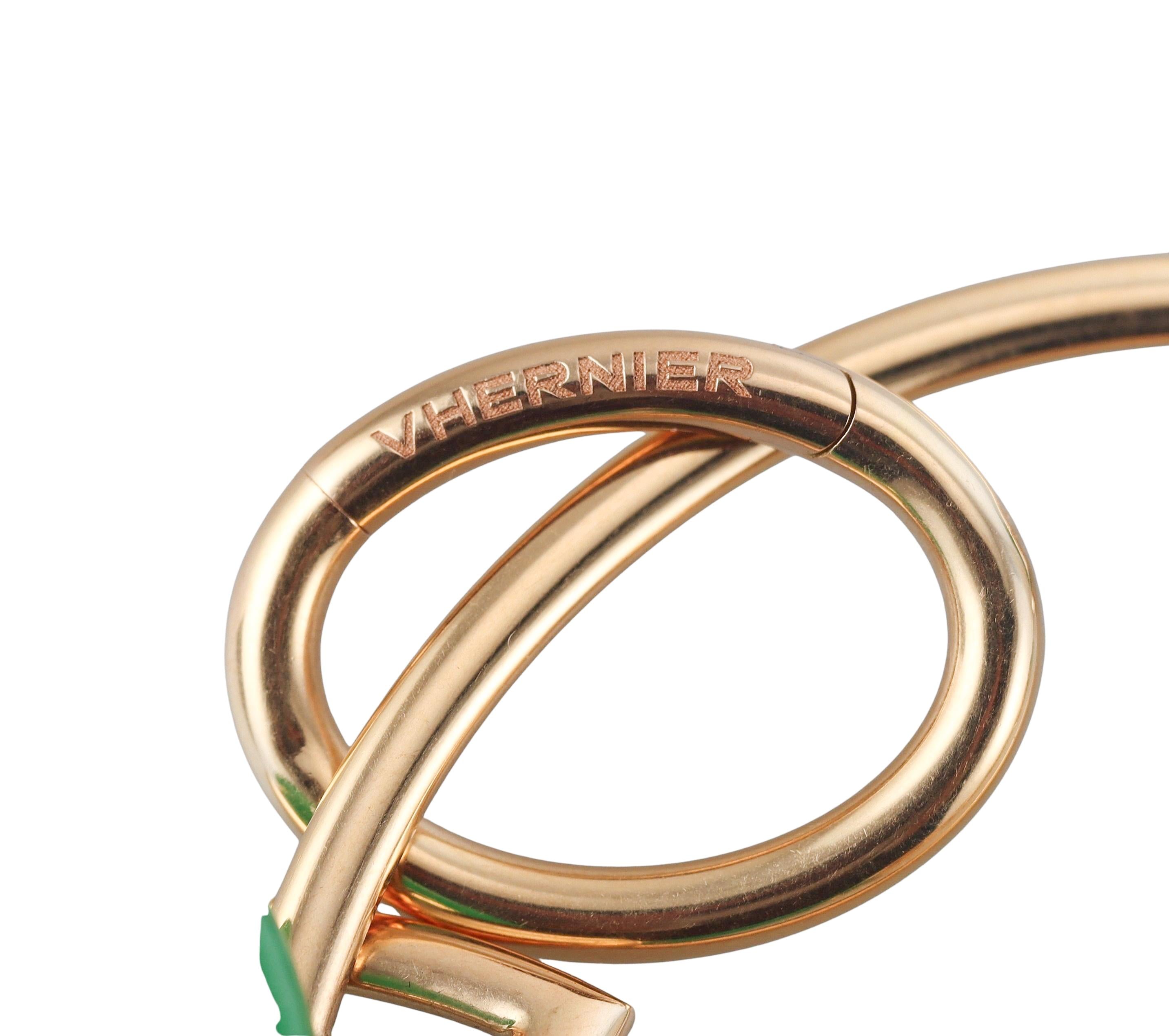 Vhernier Pop Chain Rose Gold Chrysoprase Link Necklace