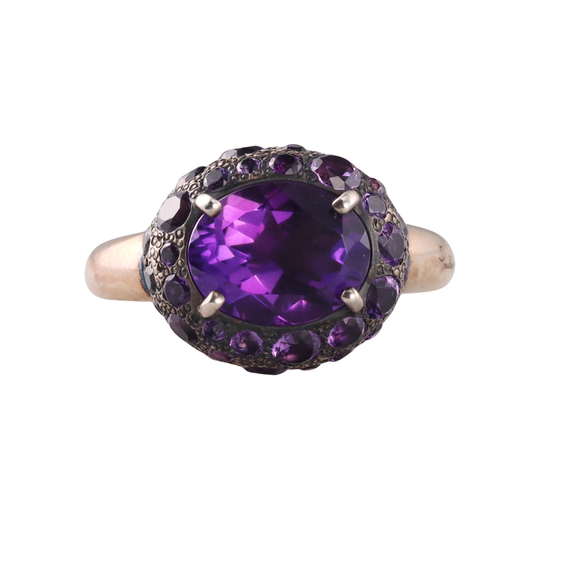 Pomellato Tabou Gold Silver Amethyst Ring