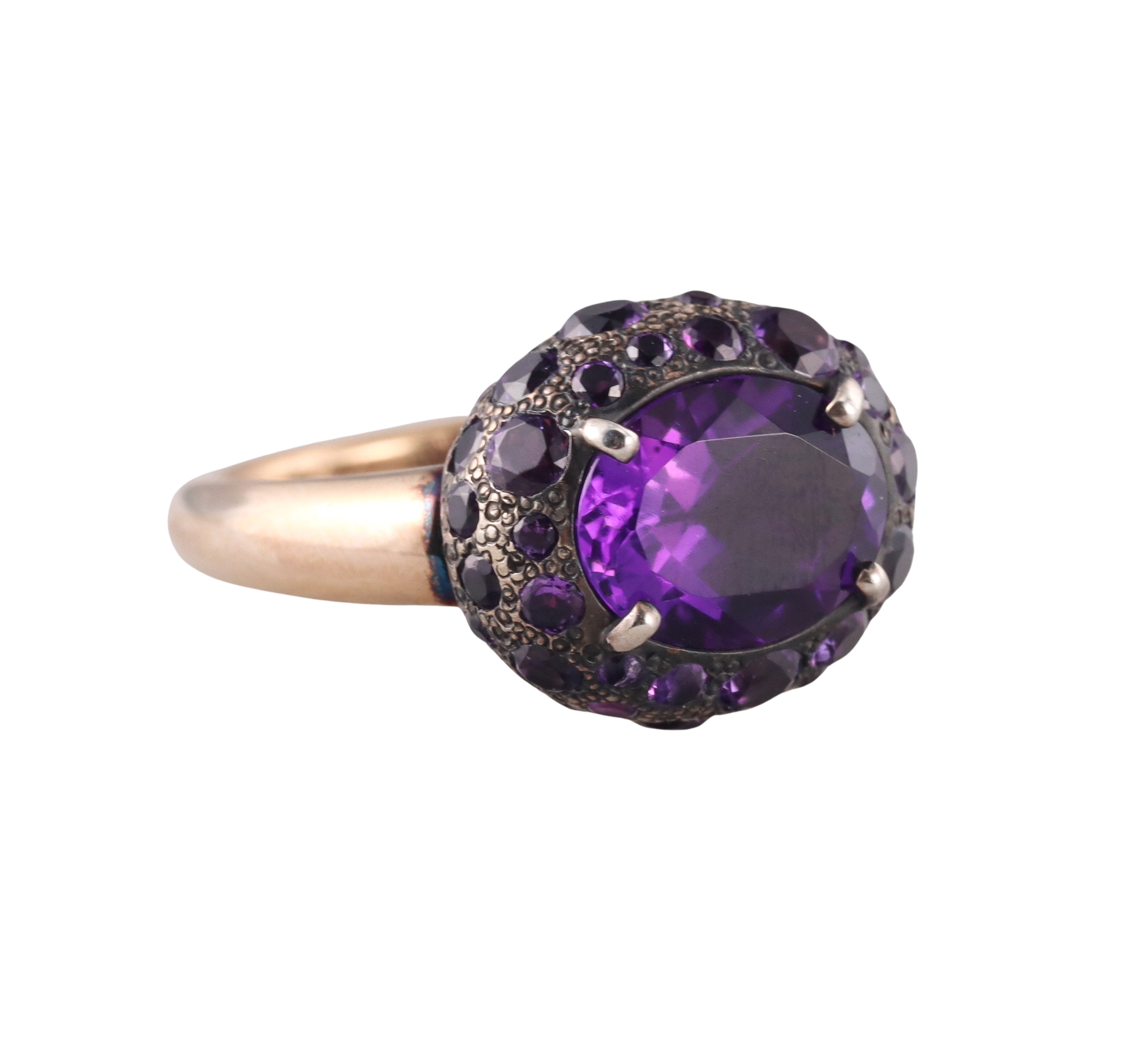 Pomellato Tabou Gold Silver Amethyst Ring