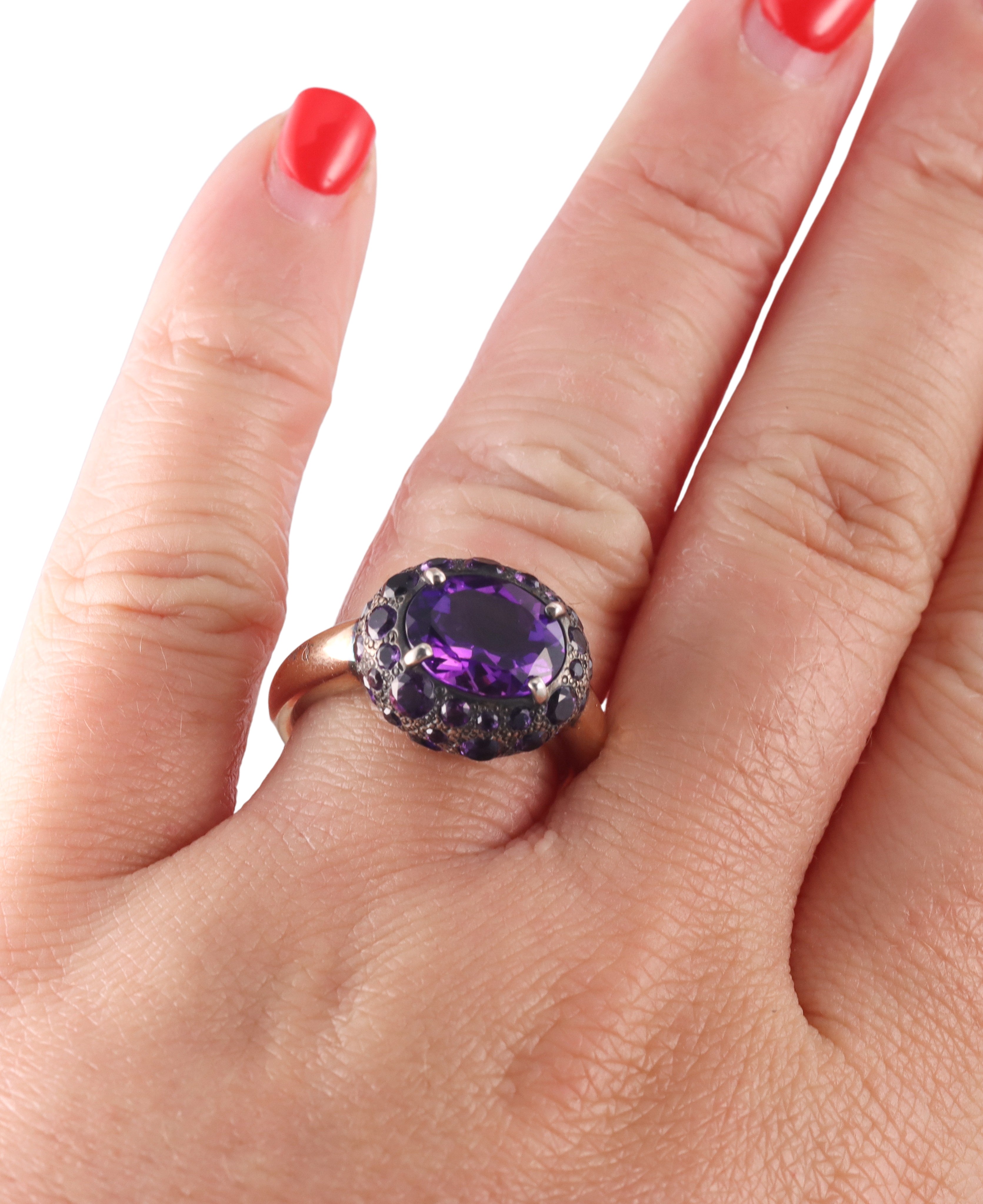 Pomellato Tabou Gold Silver Amethyst Ring