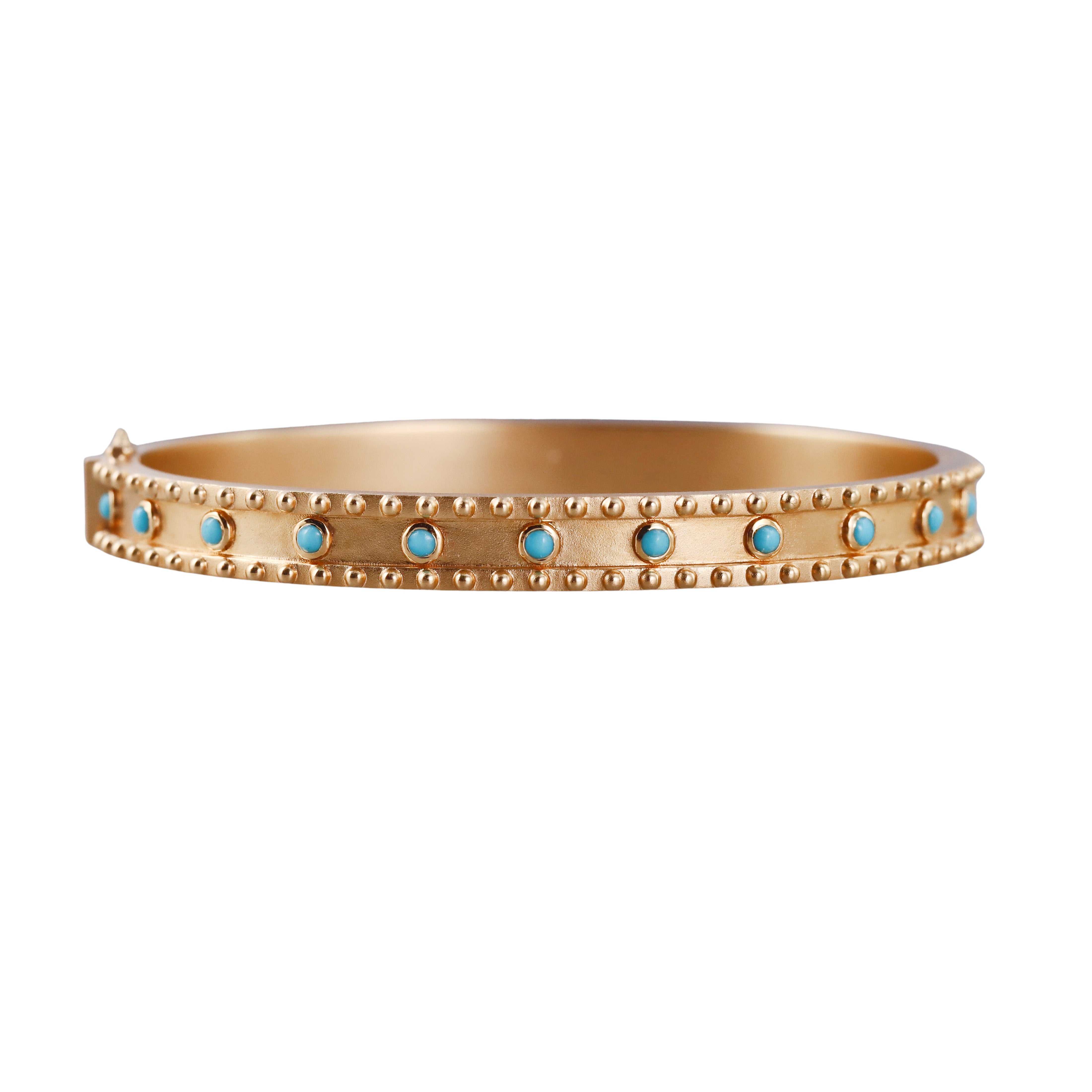 Orly Marcel Gold Turquoise Beaded Bangle Bracelet