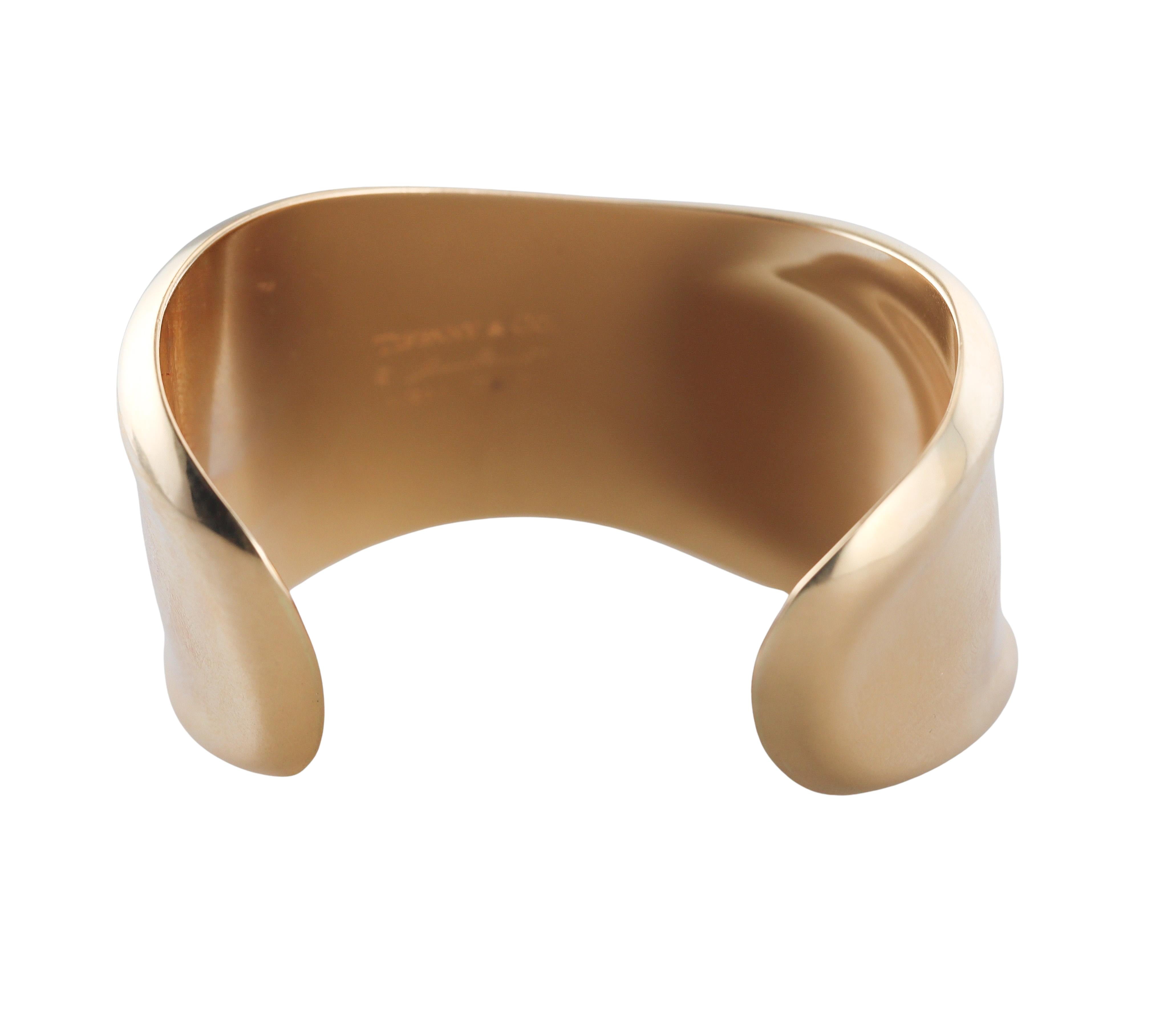 Tiffany & Co Elsa Peretti Gold Bone Cuff Bracelet