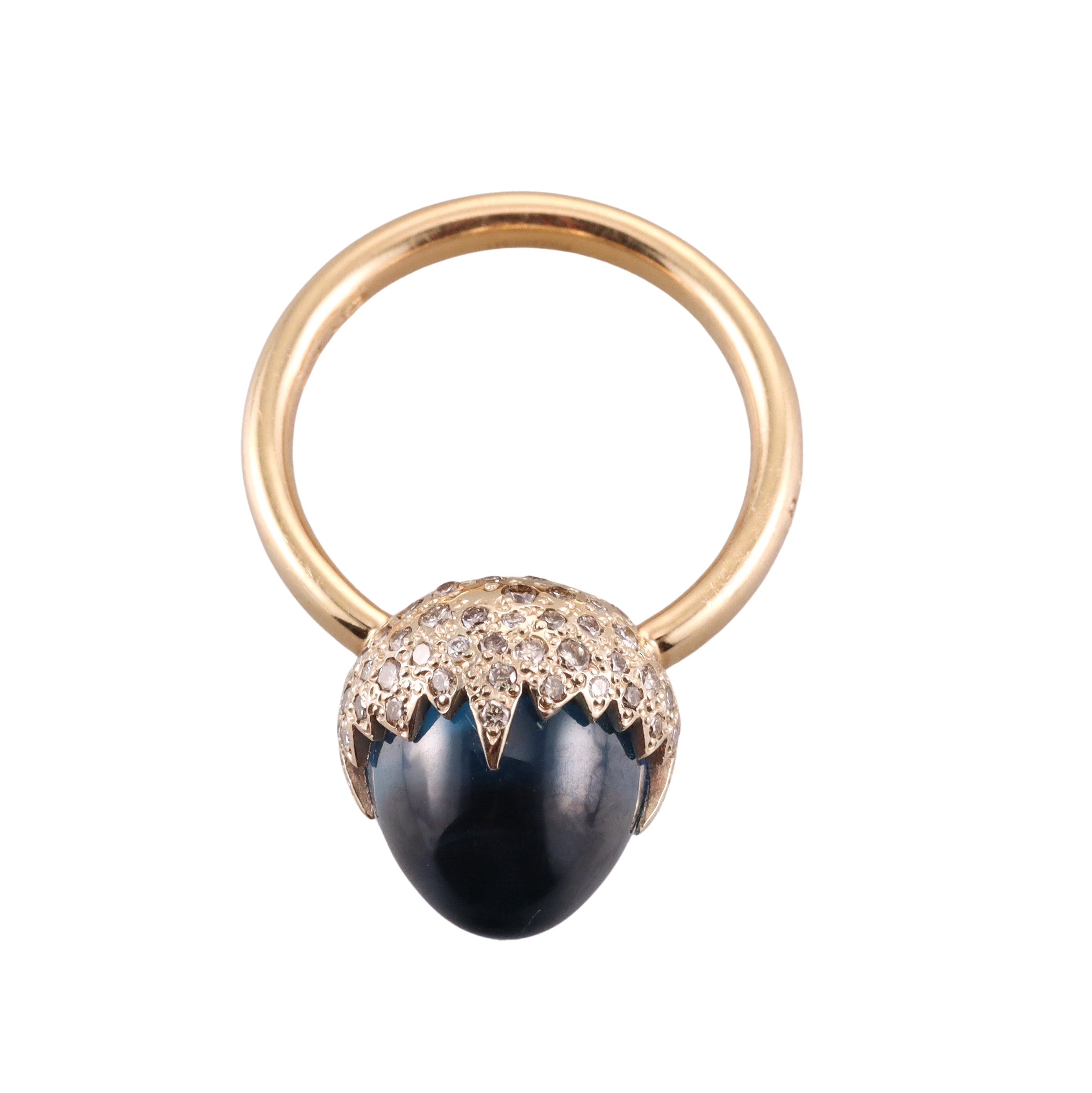 Pomellato Chimera Gold Diamond Blue Topaz Ring