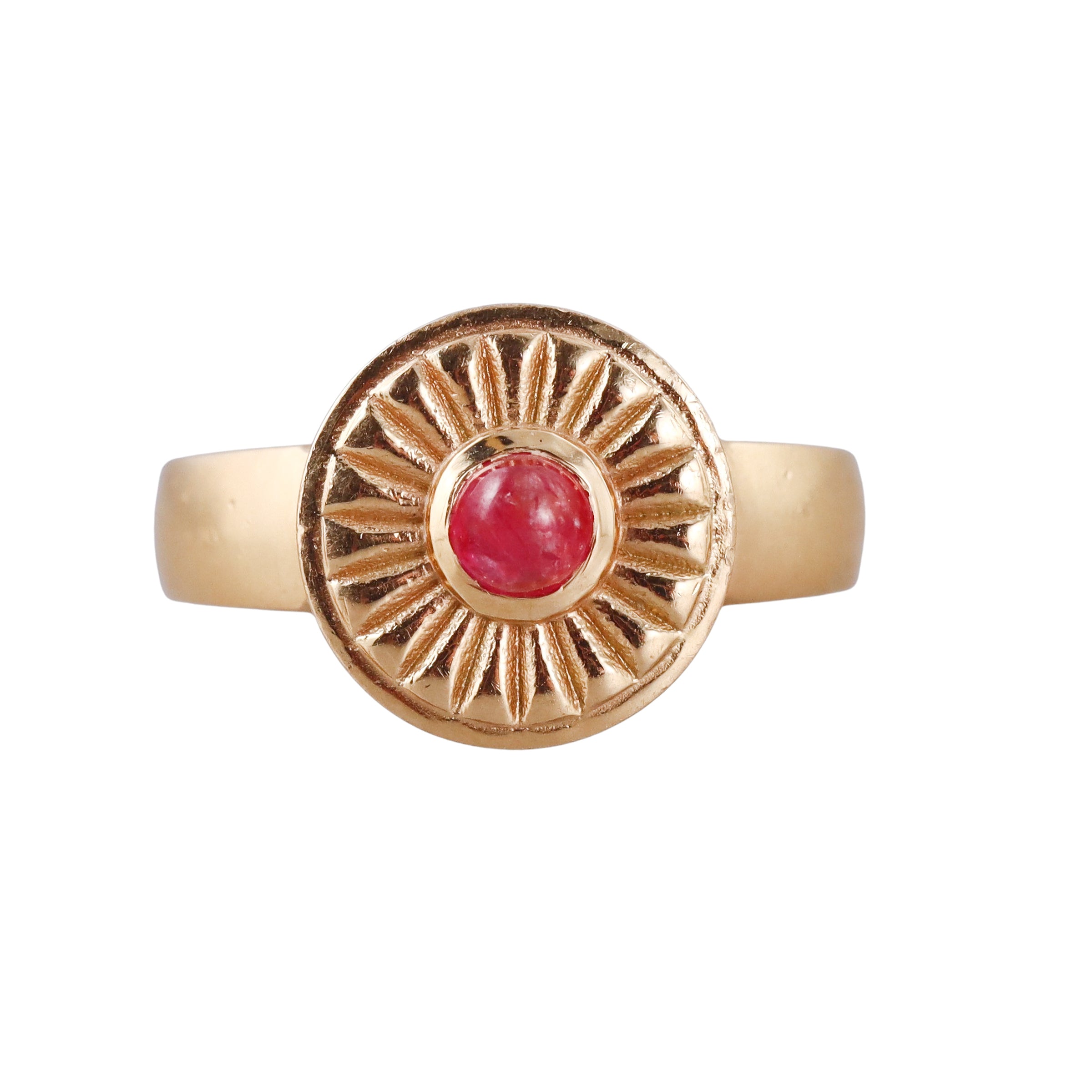 Orly Marcel Gold Ruby Cabochon Ring