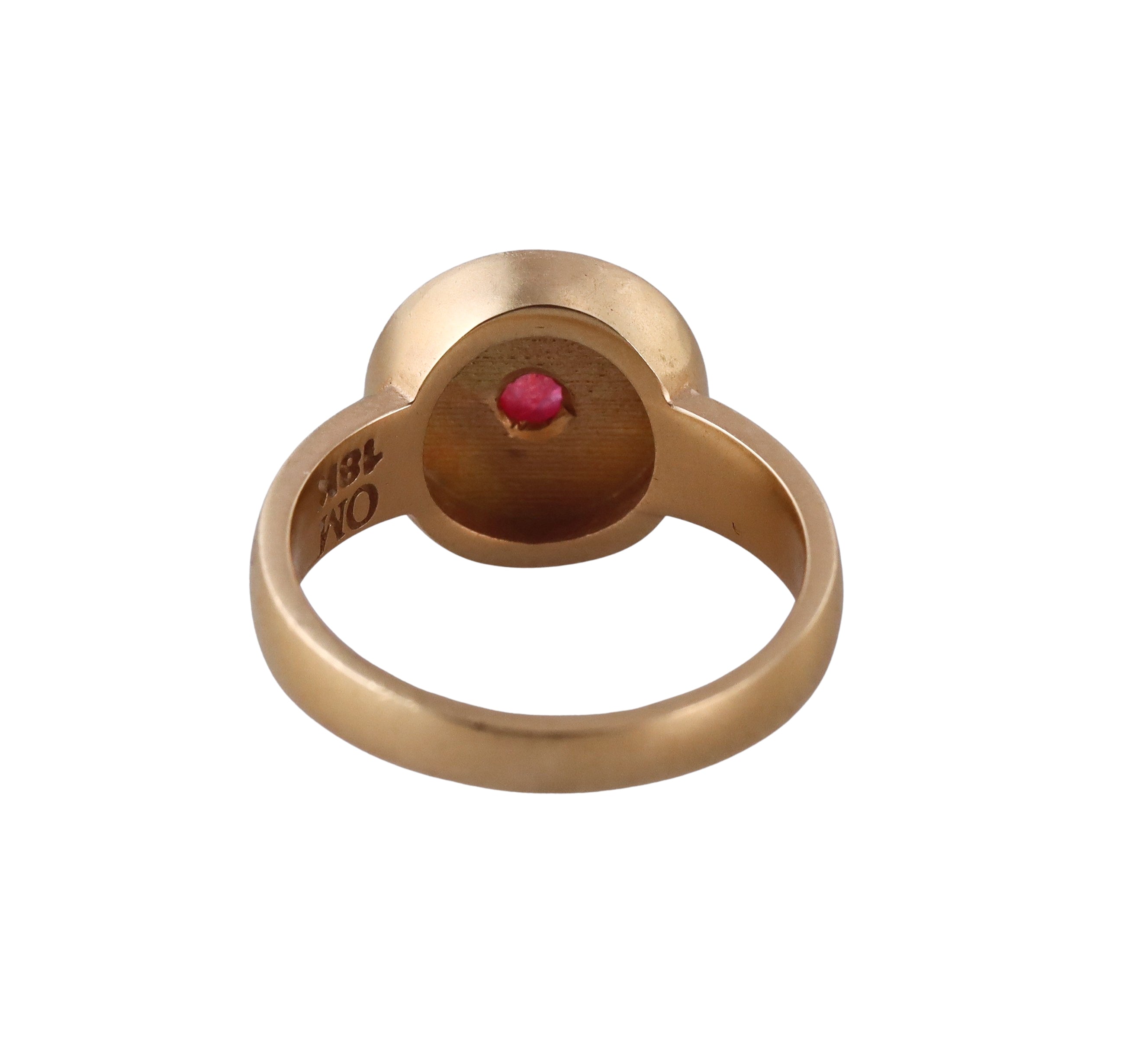 Orly Marcel Gold Ruby Cabochon Ring