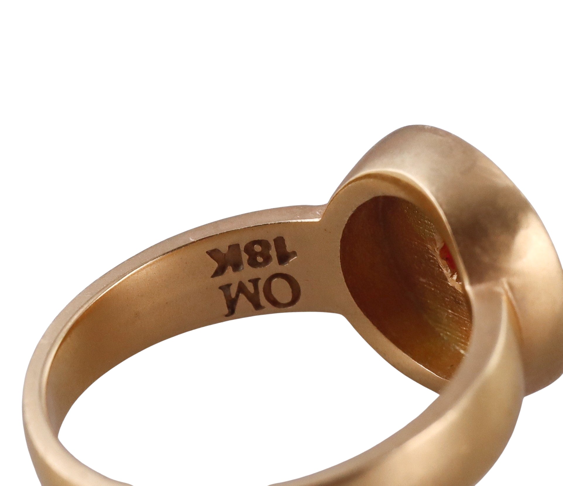 Orly Marcel Gold Ruby Cabochon Ring