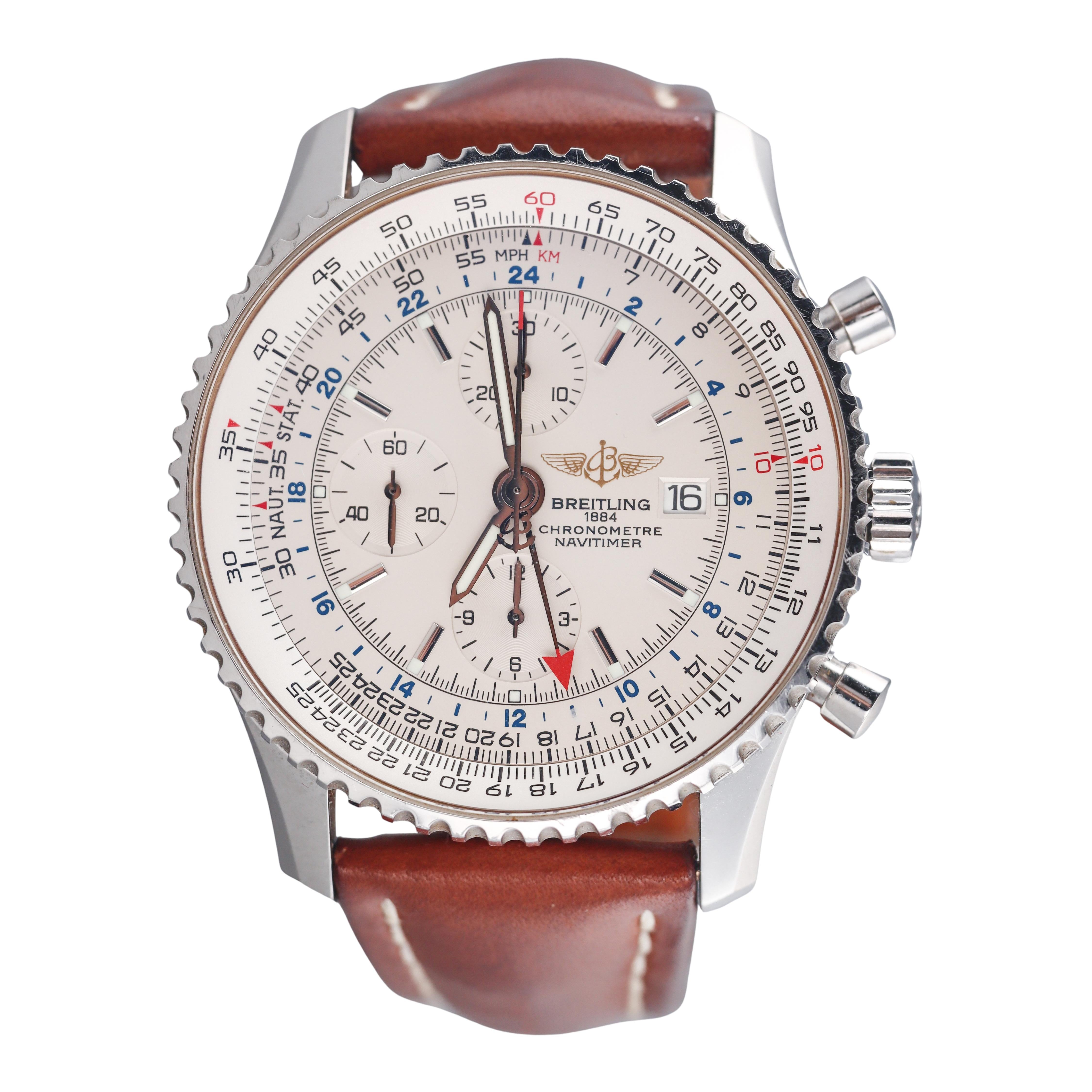 Breitling Navitimer World Chronograph Automatic Steel Watch A24322