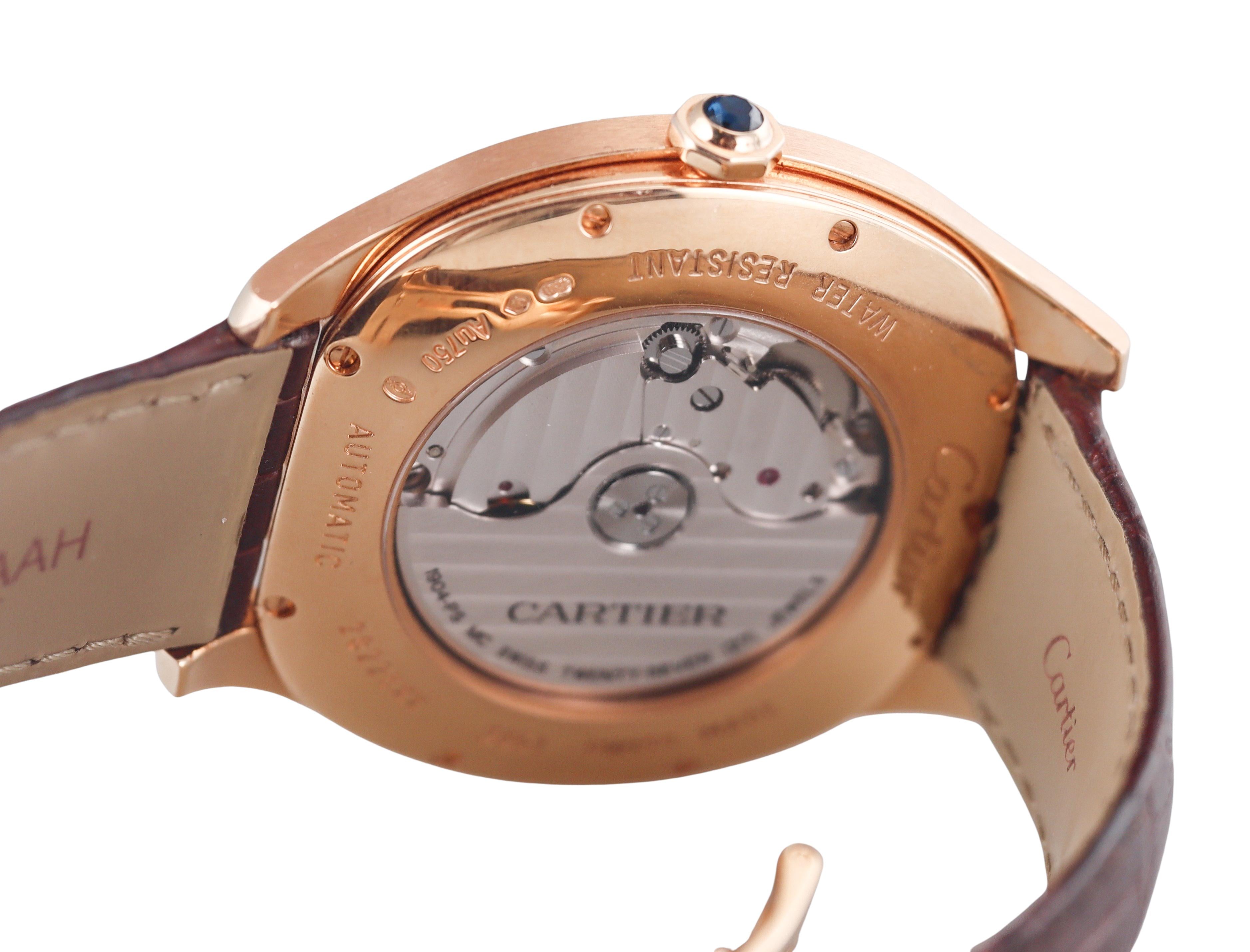 Cartier Drive De Cartier 18k Rose Gold Automatic Watch WGNM0003