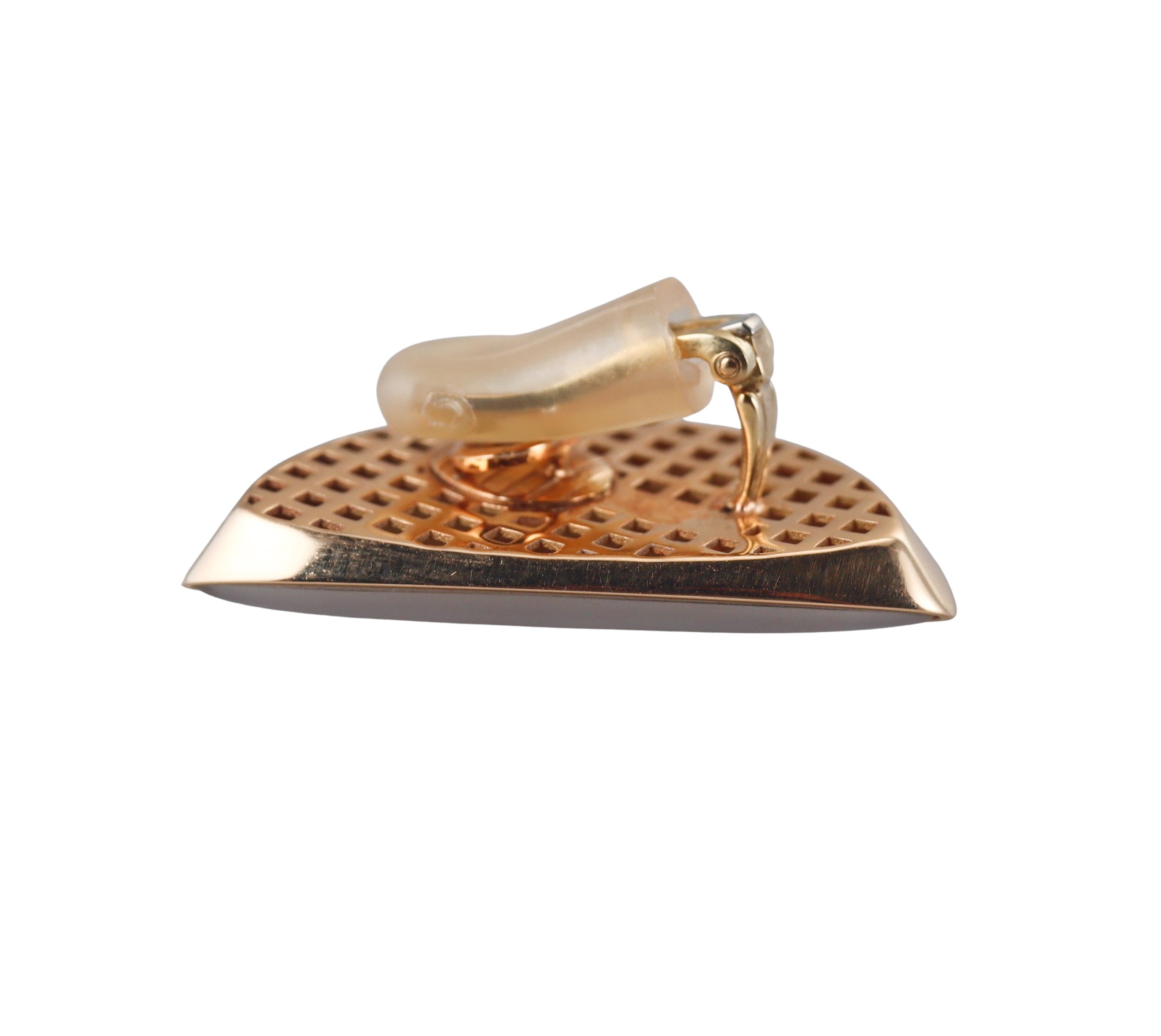 Italian Mother of Pearl Gold Earrings