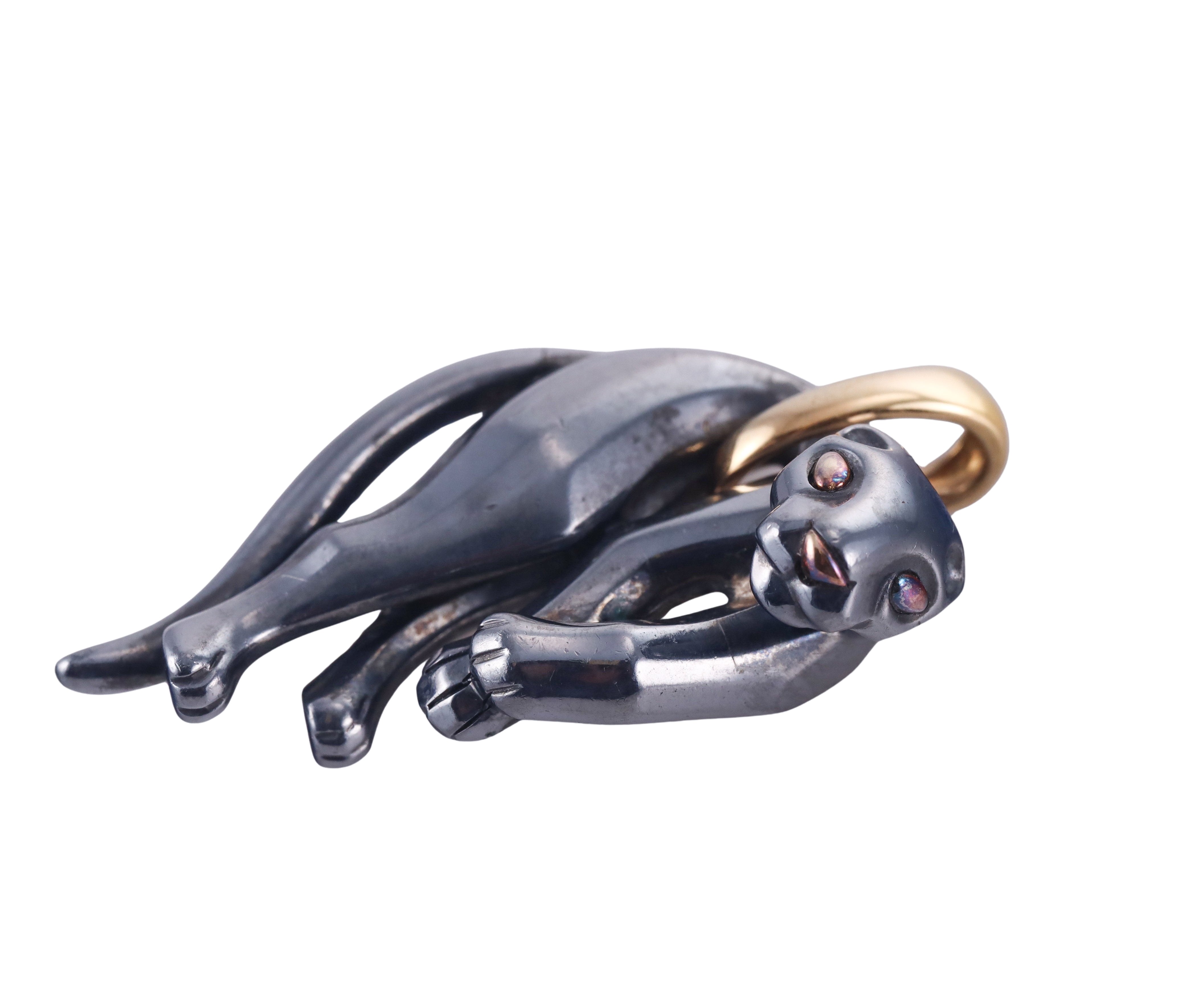 Cartier Panthere Gold Silverium Pendant