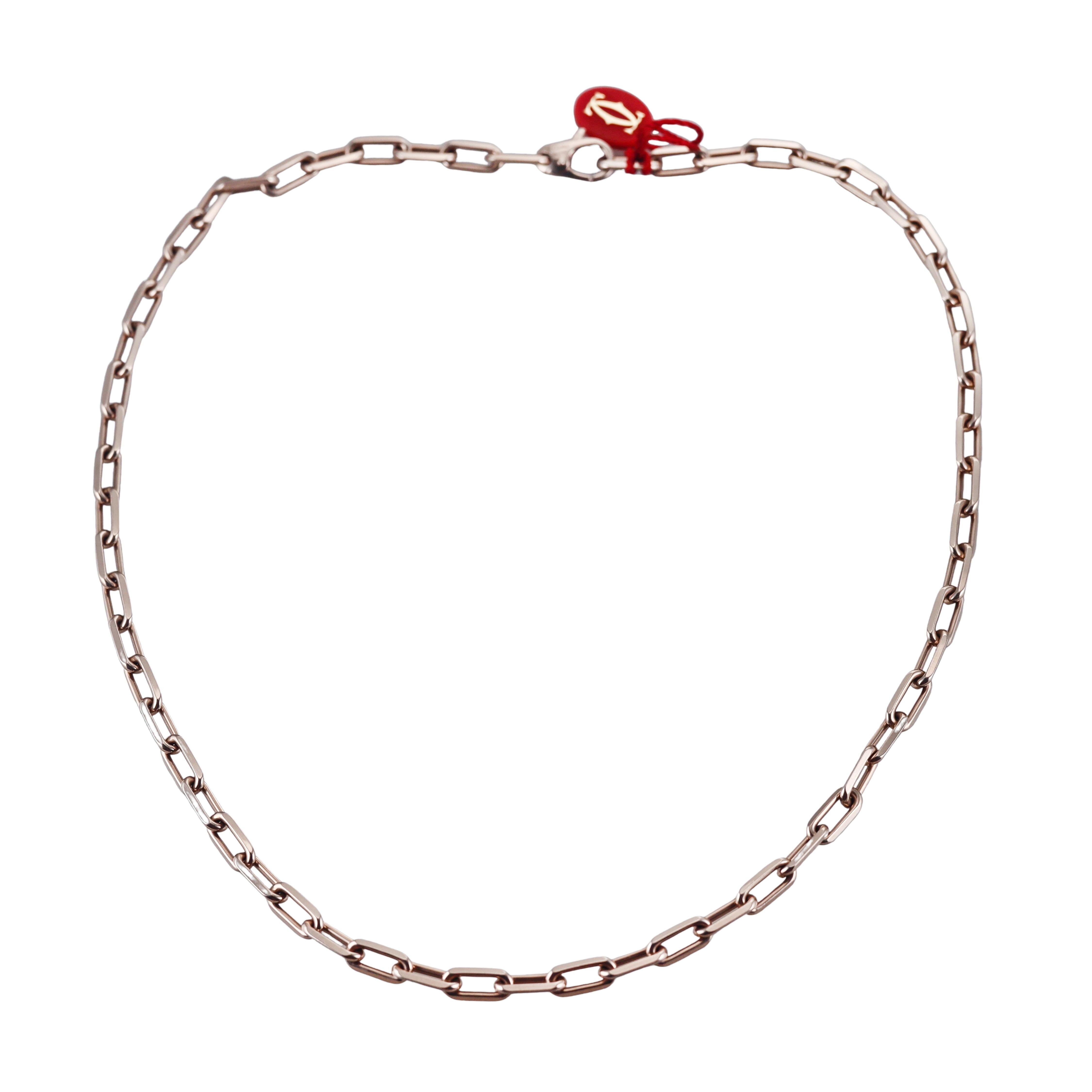 Santos de Cartier White Gold Large Link Chain Necklace