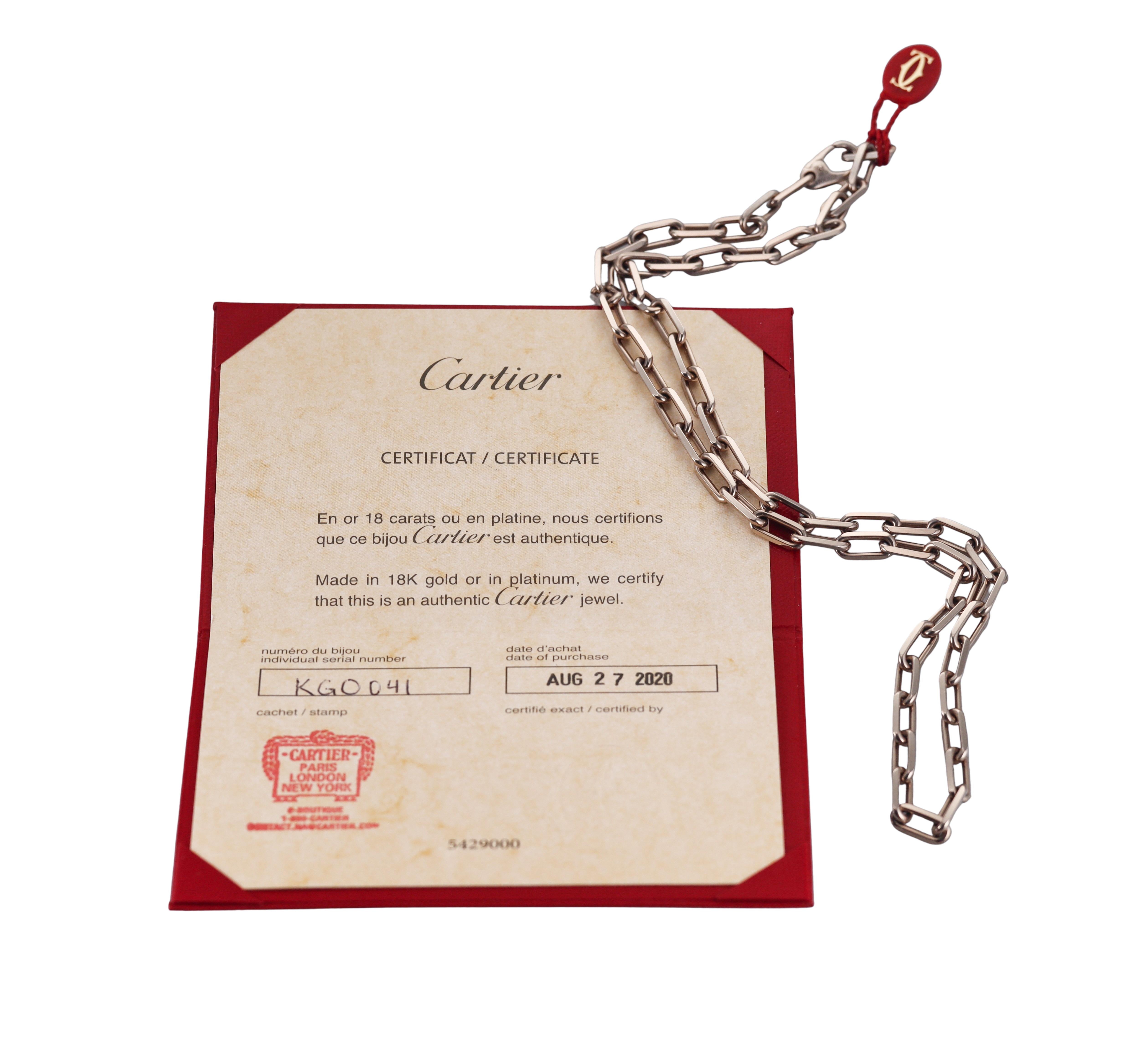 Santos de Cartier White Gold Large Link Chain Necklace
