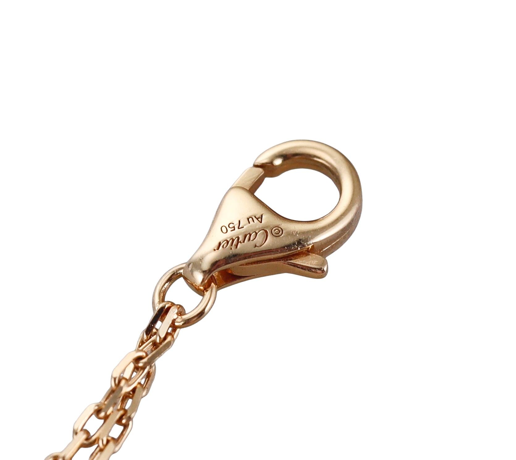 Cartier Love Diamond Yellow Gold Chain Circle Bracelet