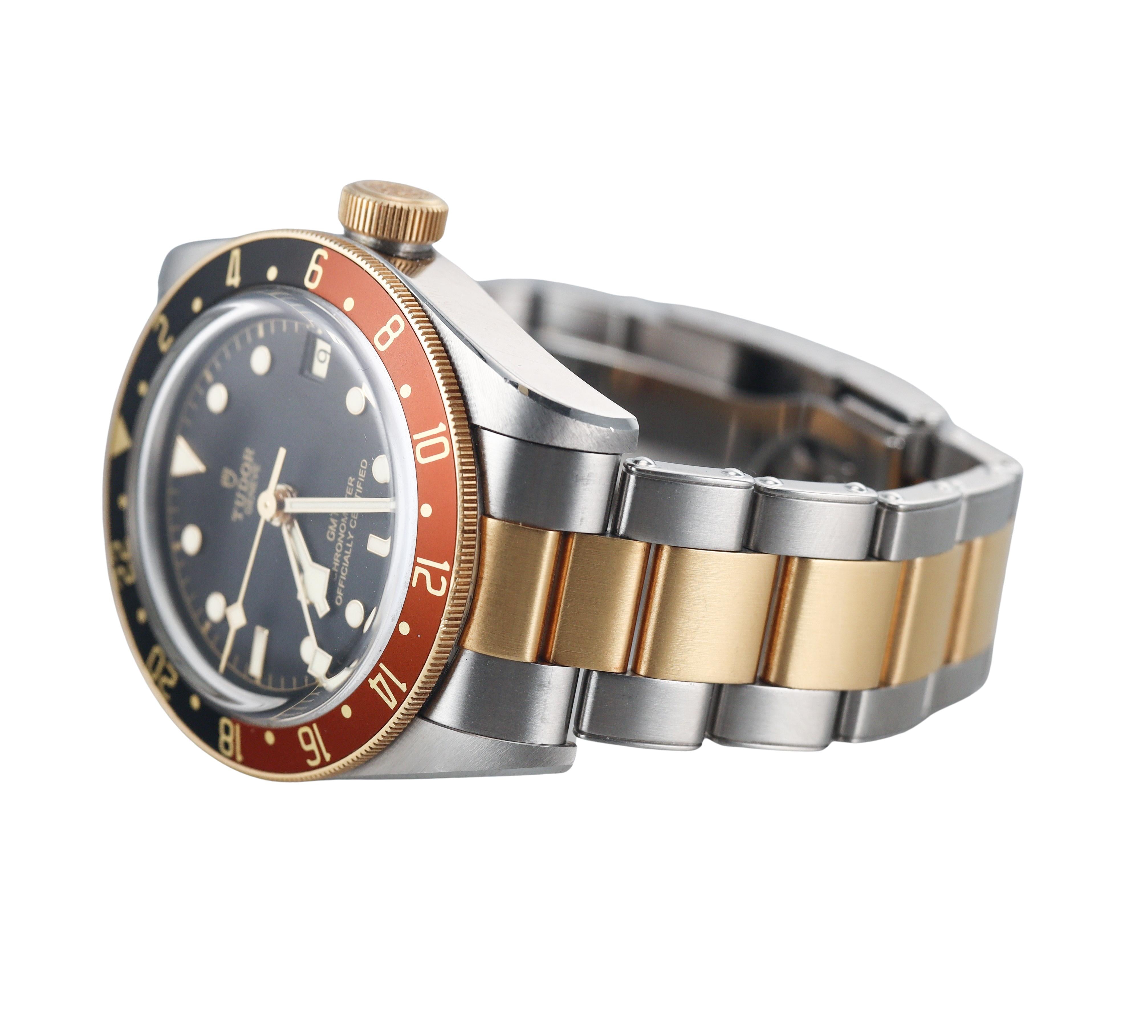 Tudor Black Bay GMT S&G Two Tone Automatic Watch 79833MN