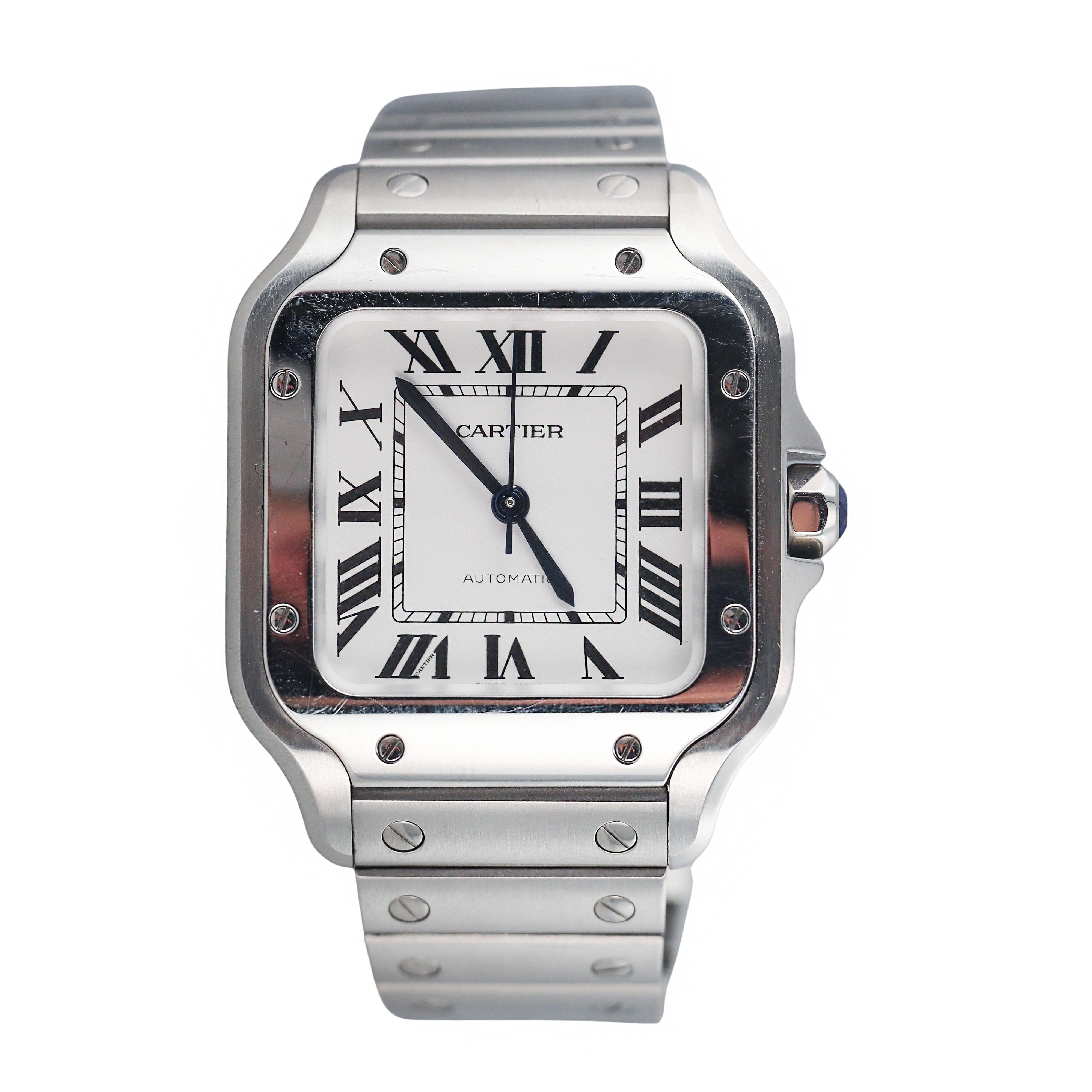 Santos de Cartier Stainless Steel Automatic Medium Model Watch WSSA0029