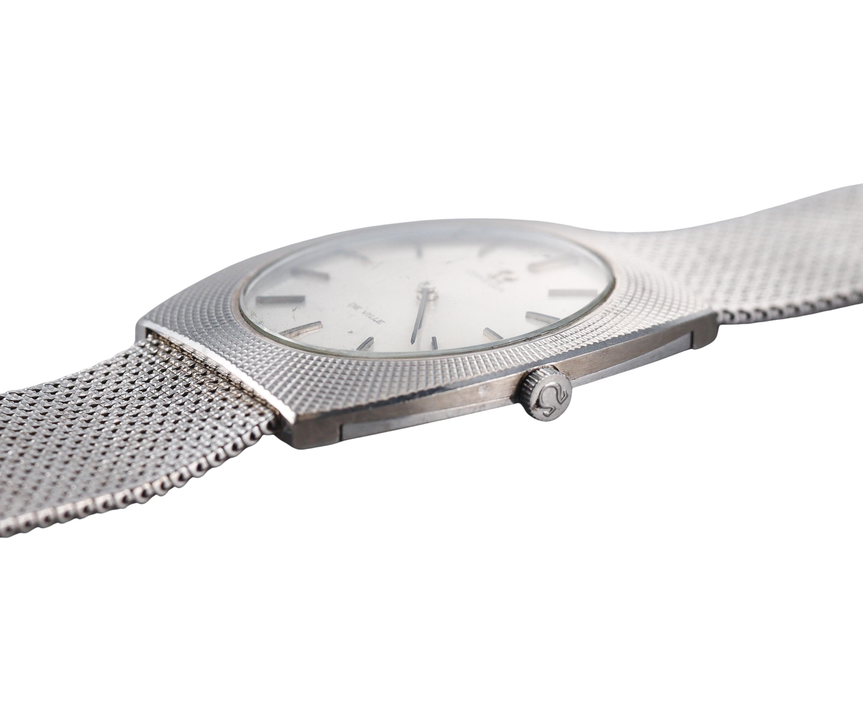 1970s Omega De Ville White Gold Watch