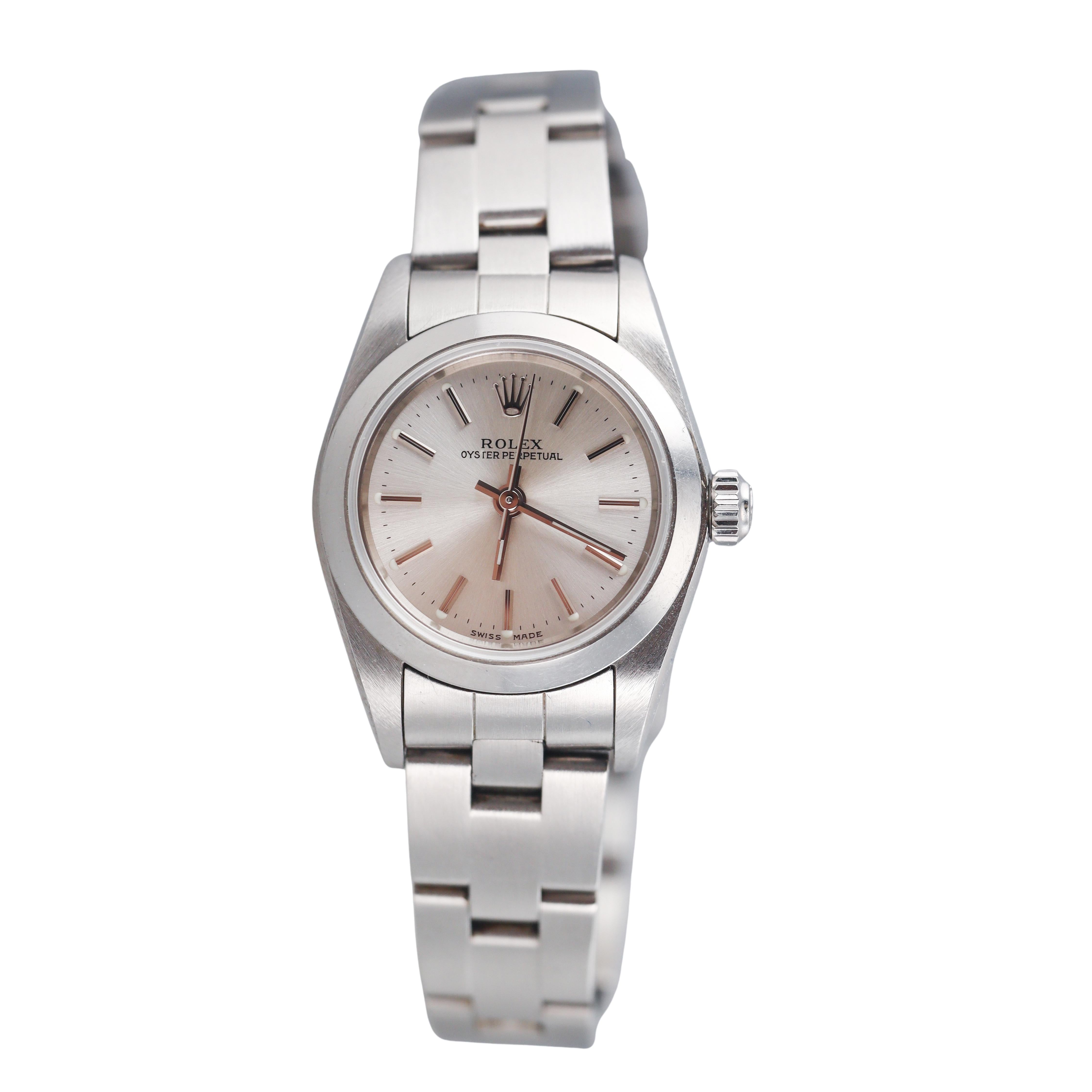 Rolex Oyster Perpetual Stainless Steel Ladies 24mm Watch 76080