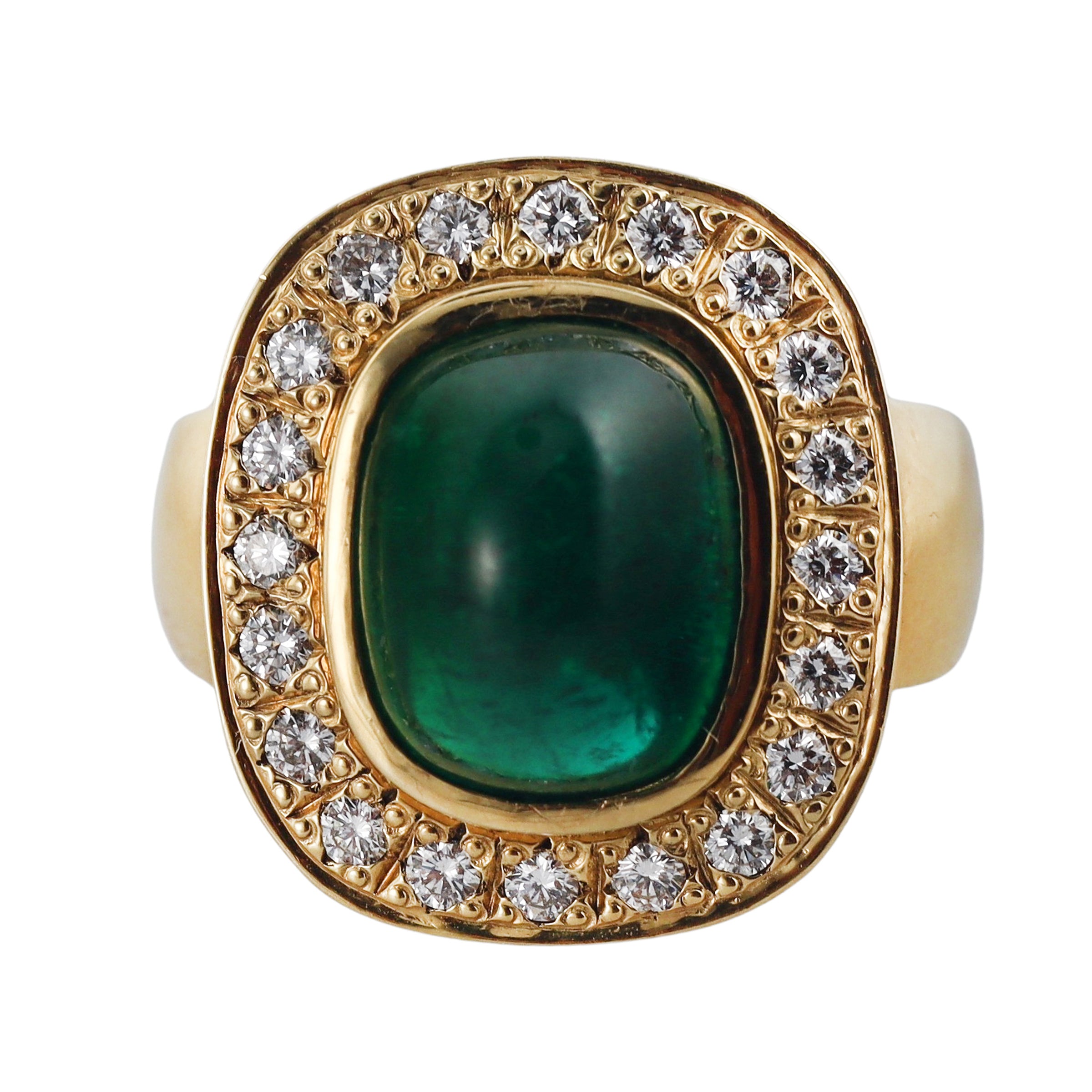 9.07ct Emerald Diamond Gold Ring
