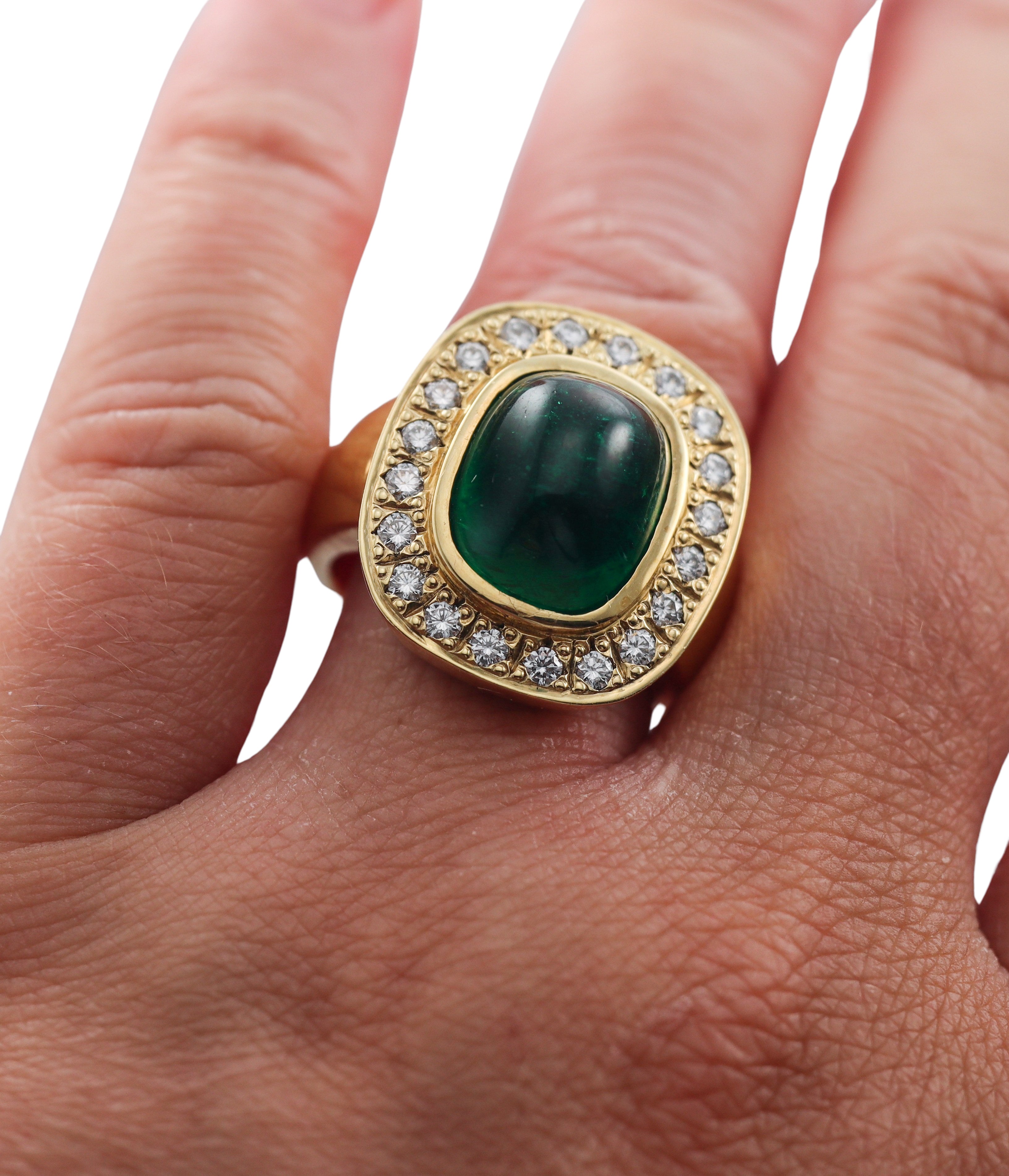 9.07ct Emerald Diamond Gold Ring