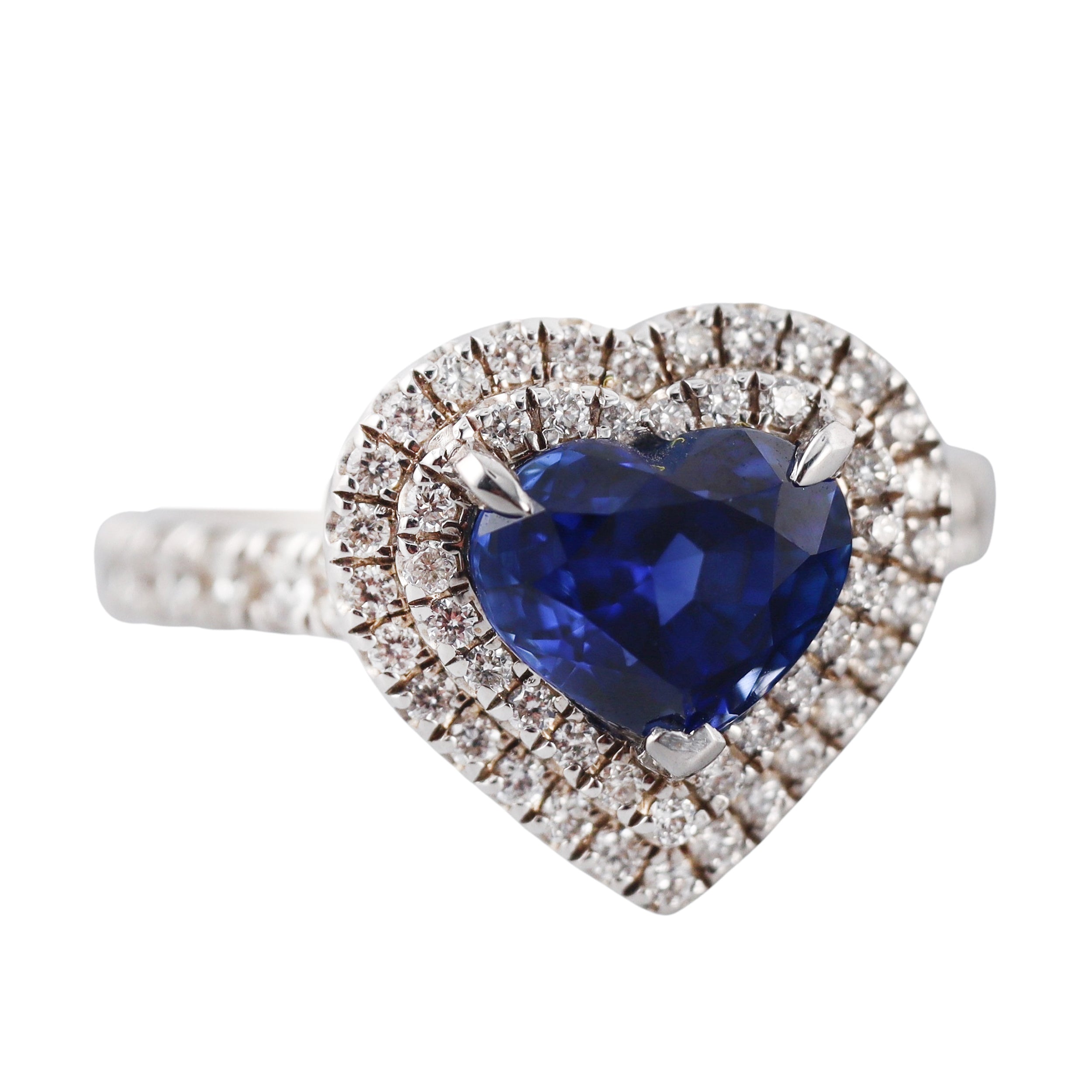 2.48ct Sapphire Diamond Gold Ring