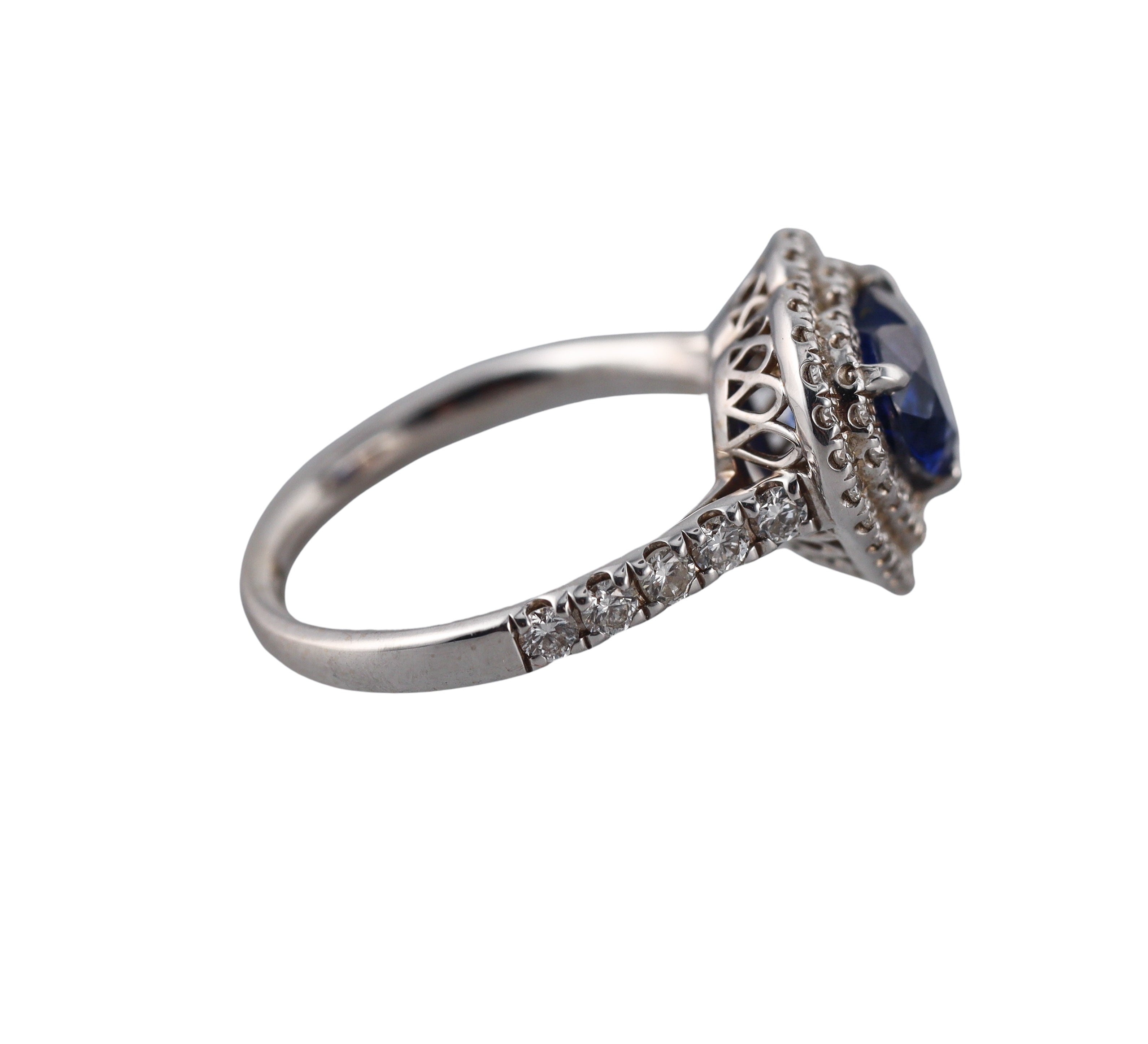 2.48ct Sapphire Diamond Gold Ring