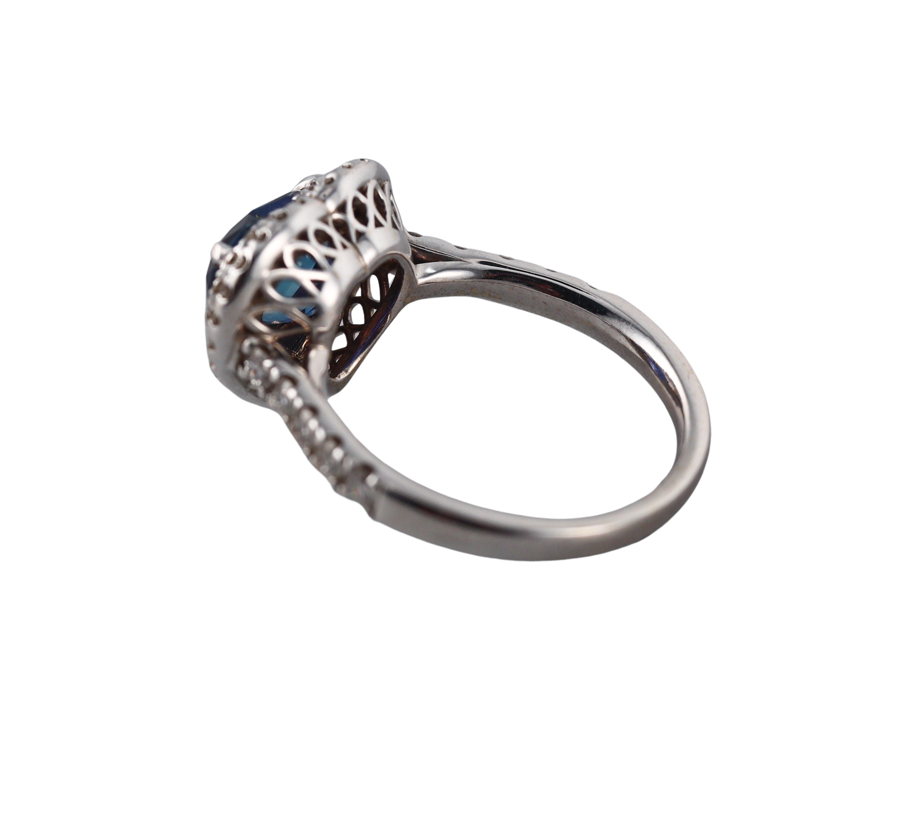 2.48ct Sapphire Diamond Gold Ring