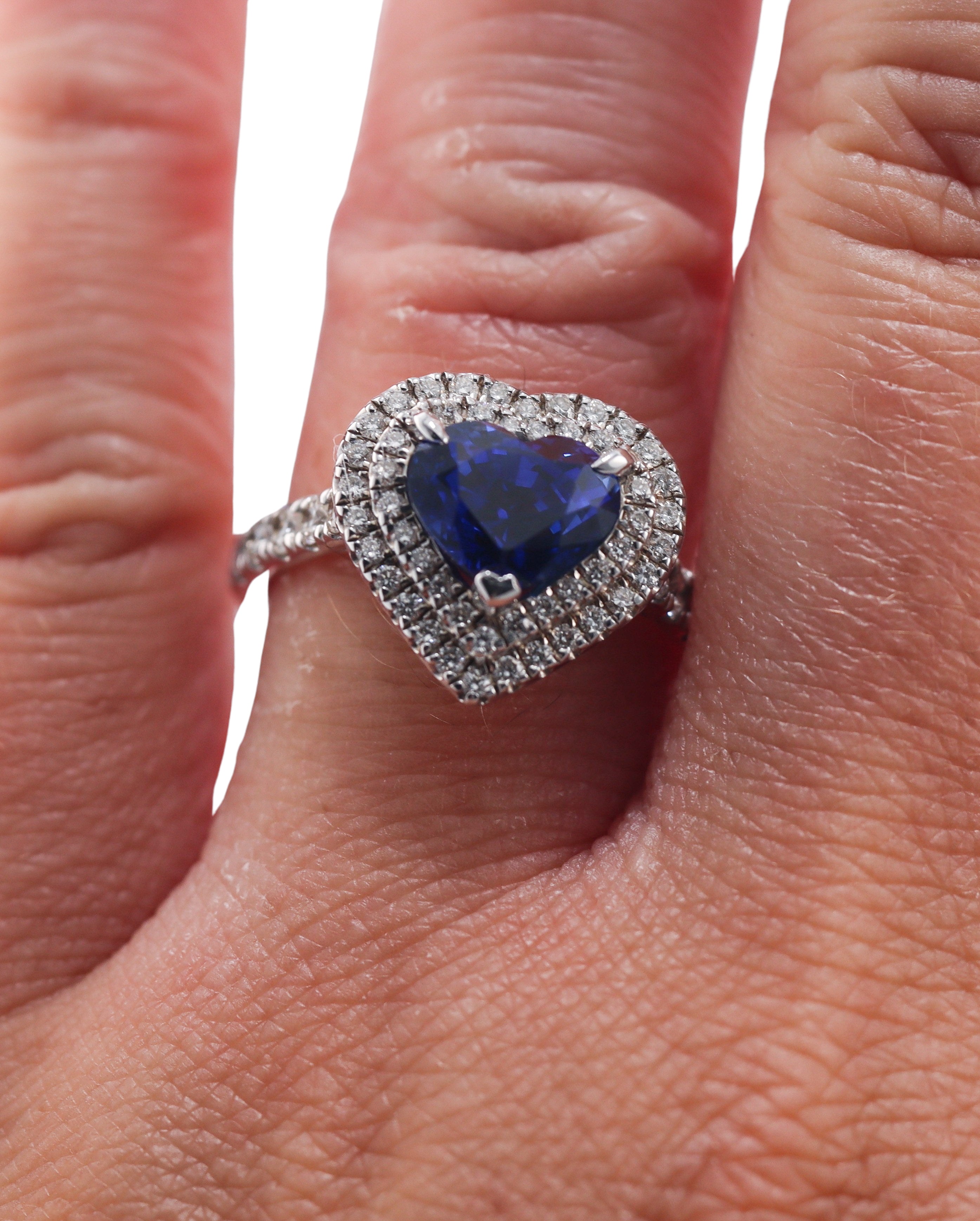2.48ct Sapphire Diamond Gold Ring