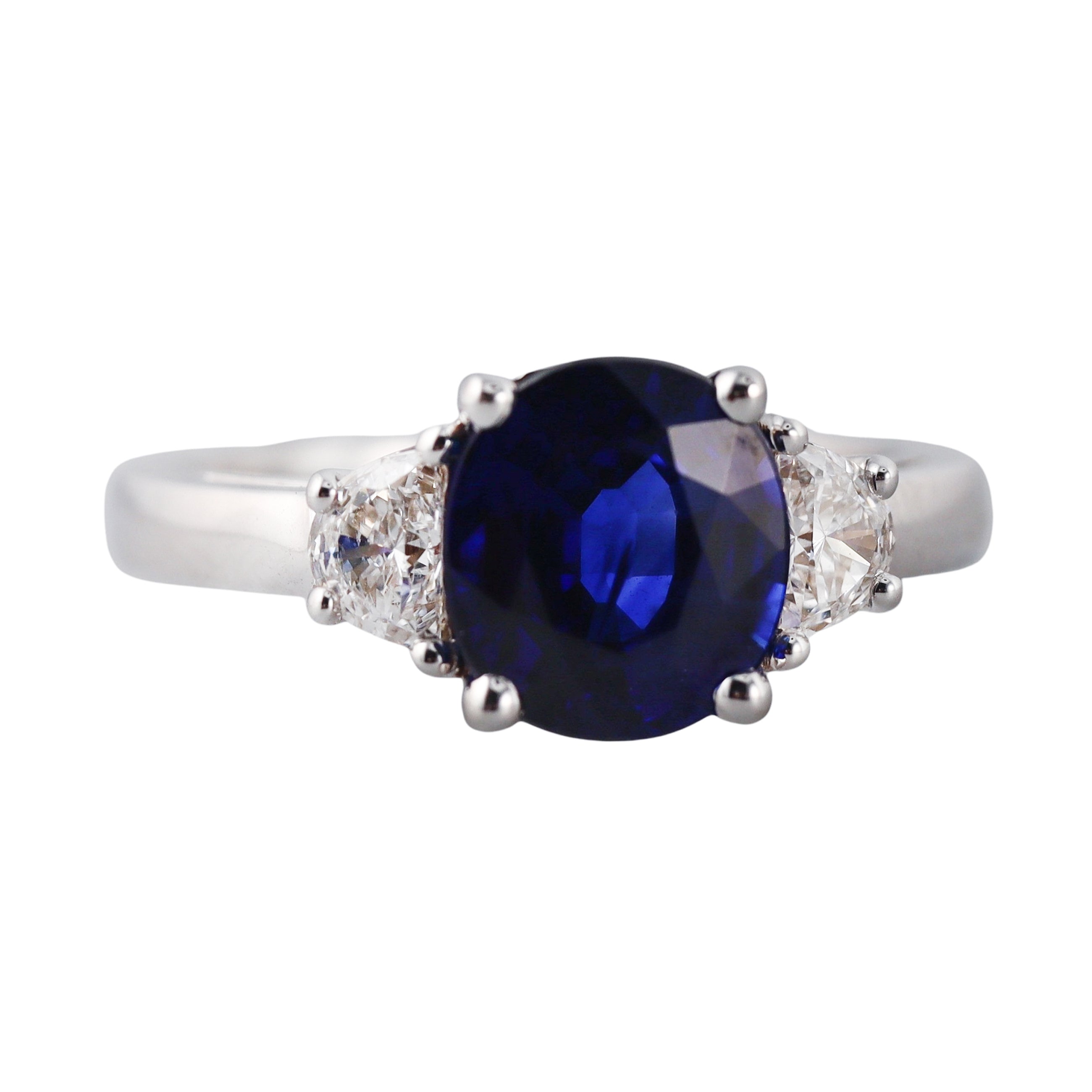 3.12ct Sapphire Diamond Gold Ring