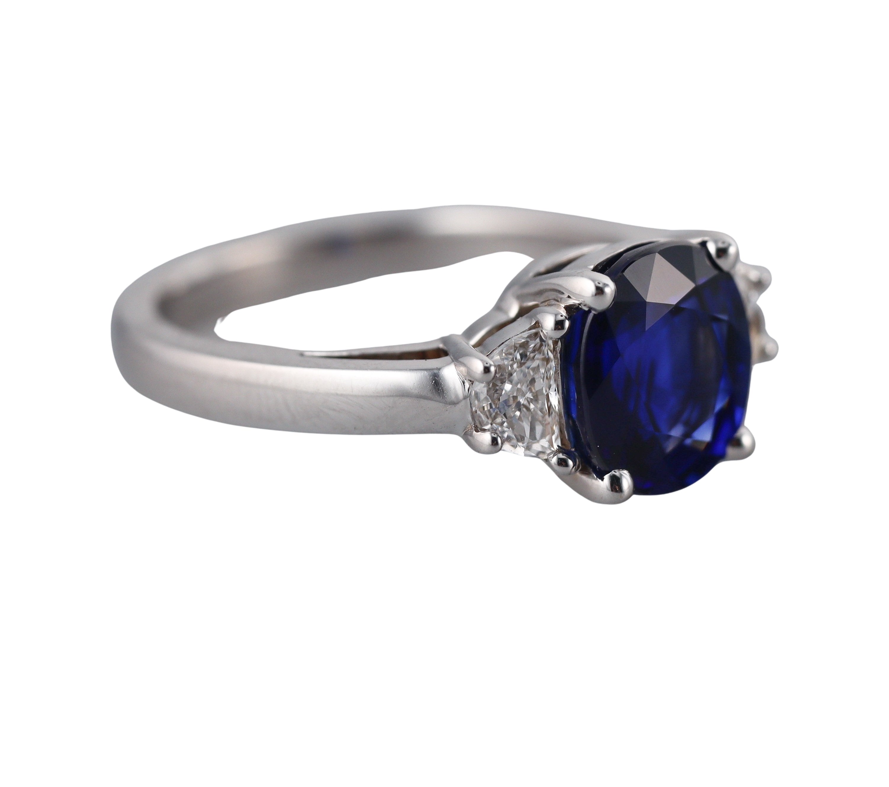 3.12ct Sapphire Diamond Gold Ring
