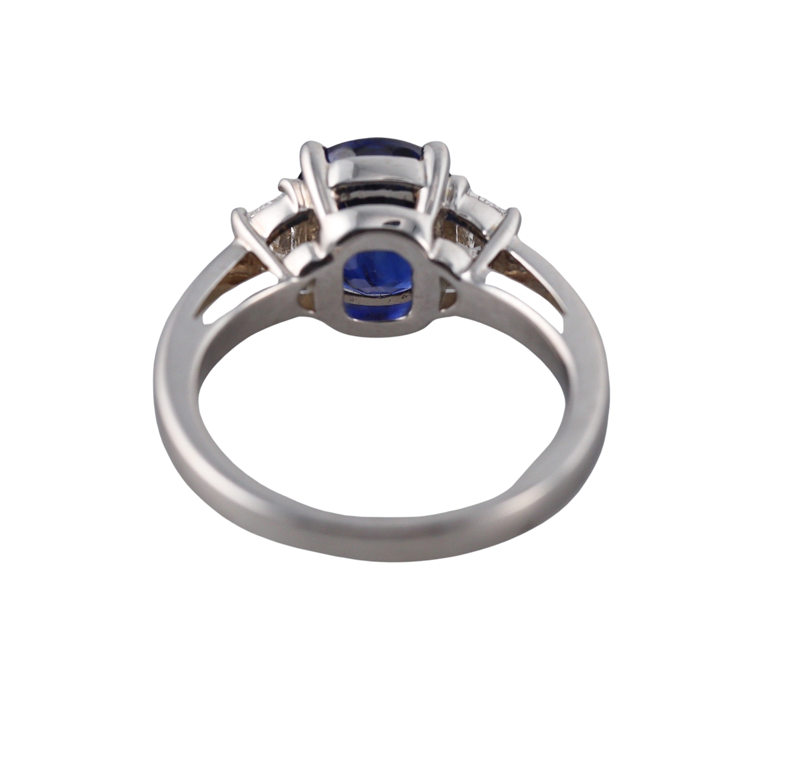 3.12ct Sapphire Diamond Gold Ring