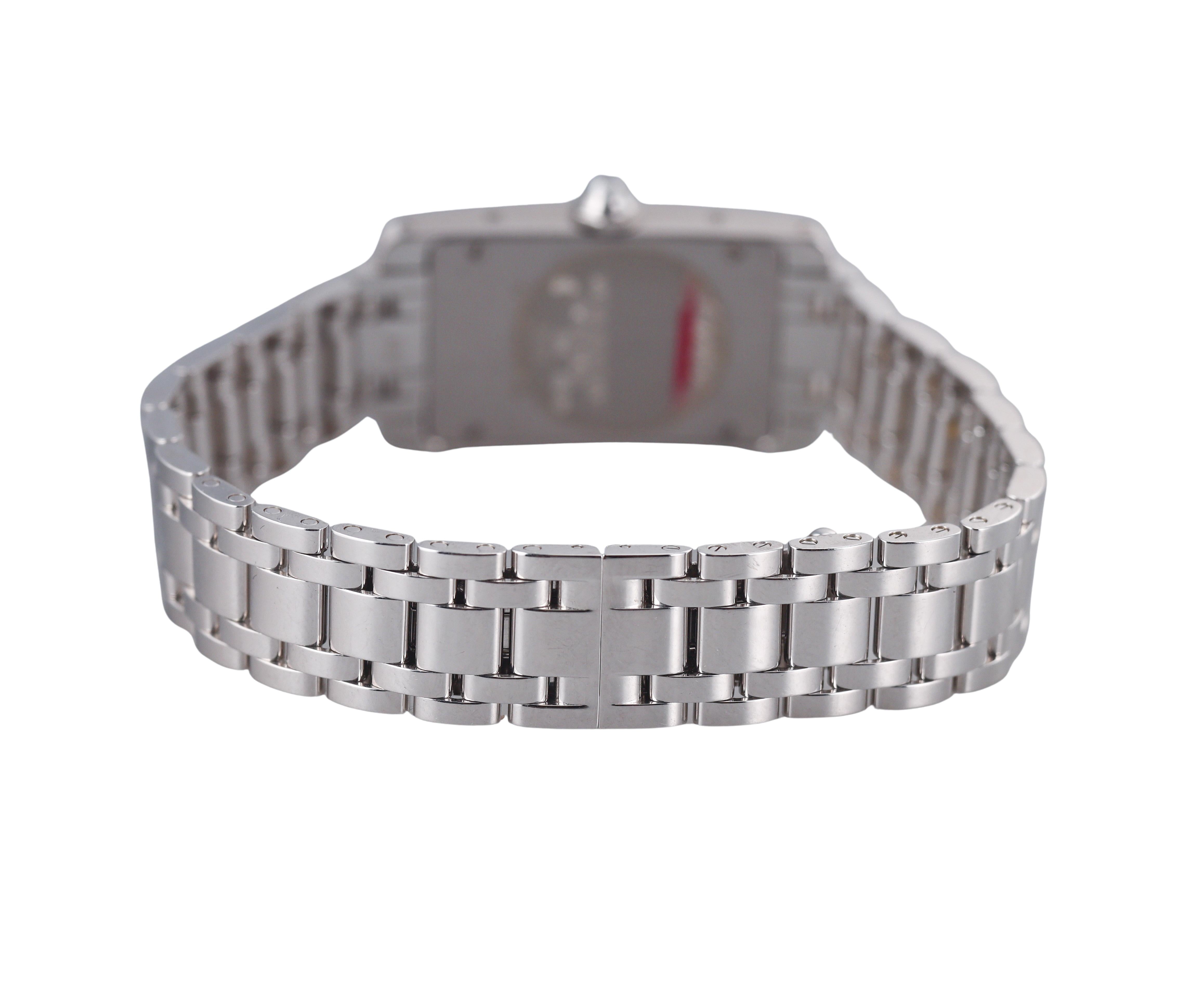 Cartier Tank Americaine White Gold Diamond Watch 2489