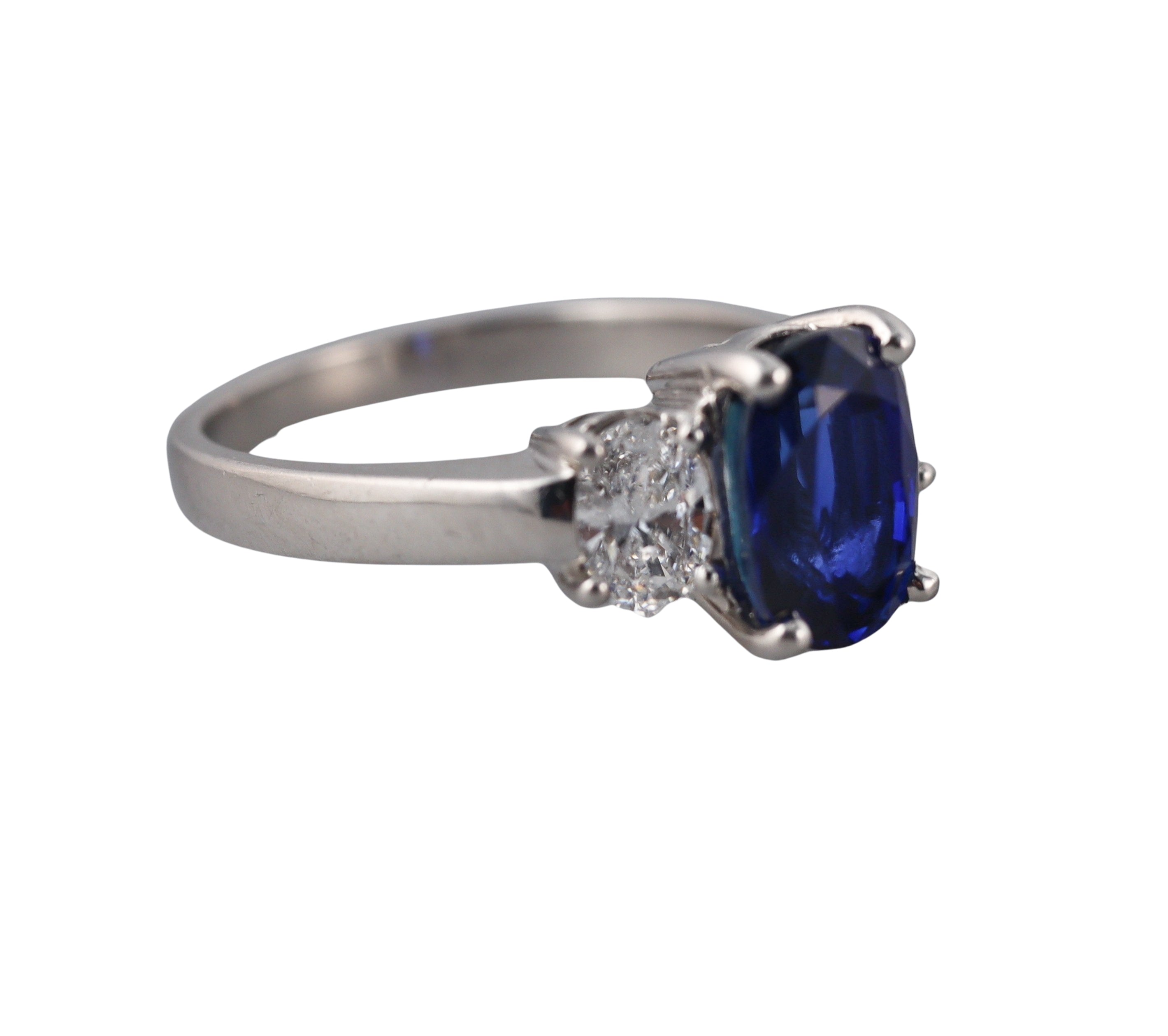 2.99ct Sapphire Diamond Platinum Ring