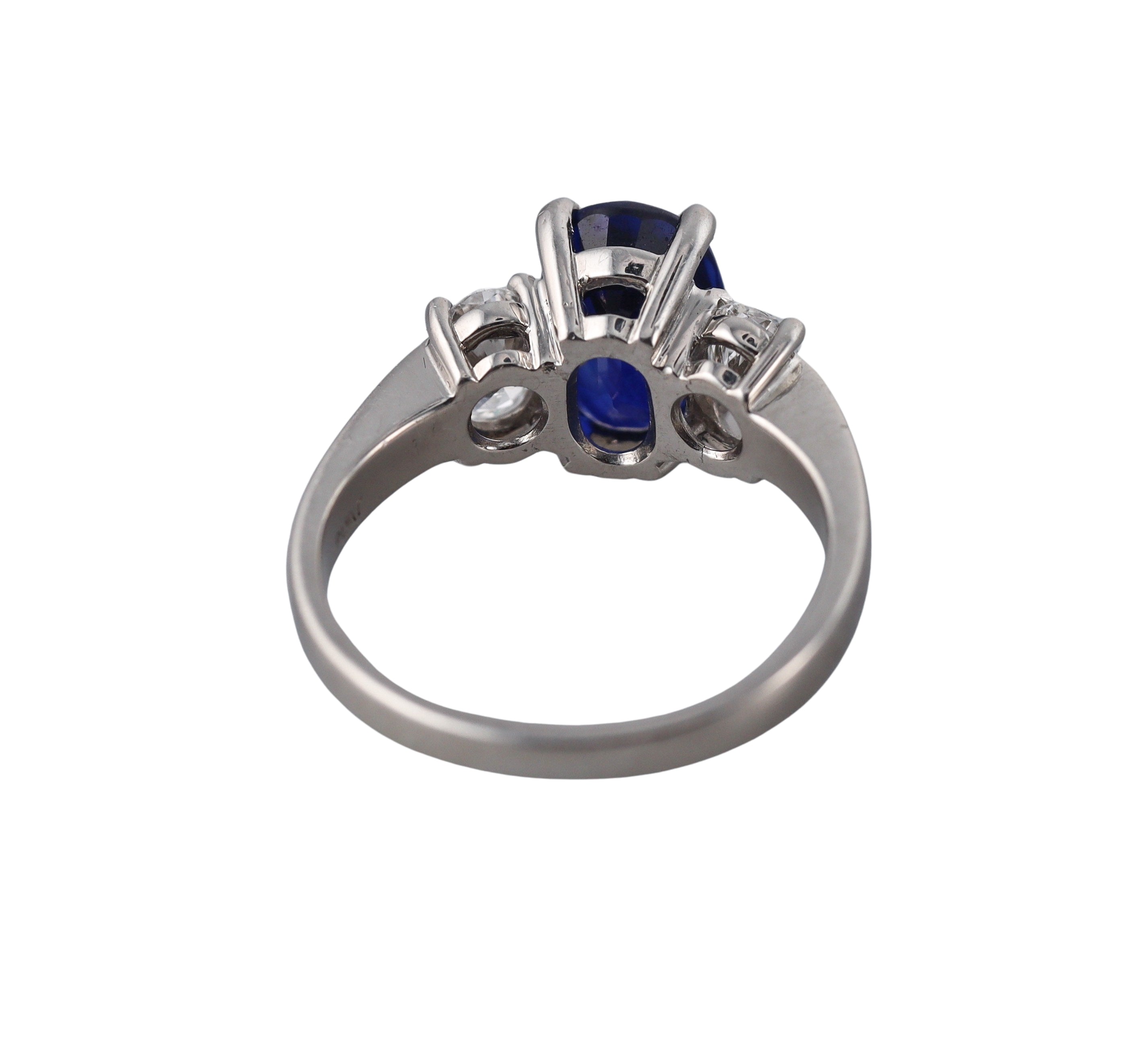 2.99ct Sapphire Diamond Platinum Ring