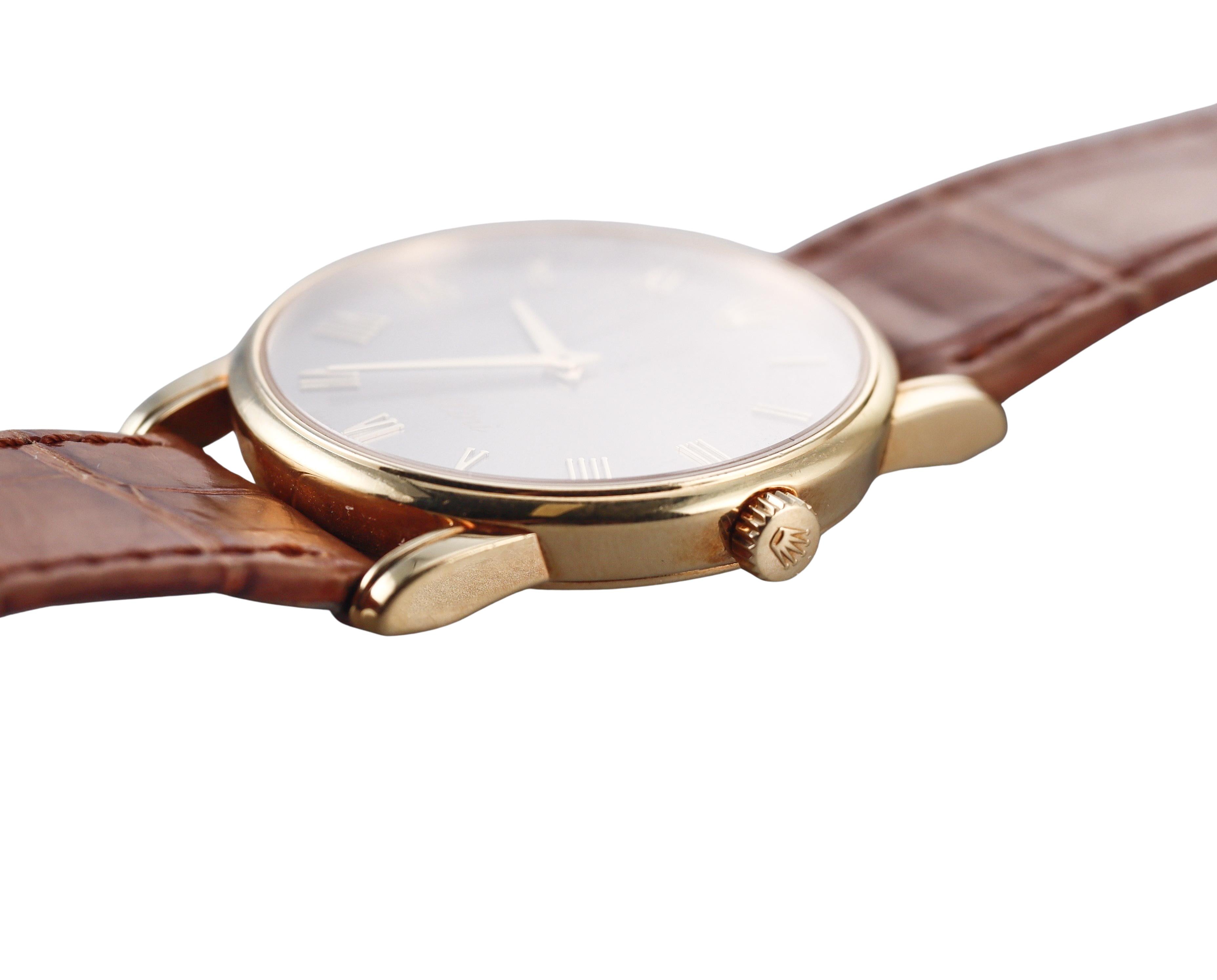 Rolex Cellini Yellow Gold Grey Dial Watch 5116