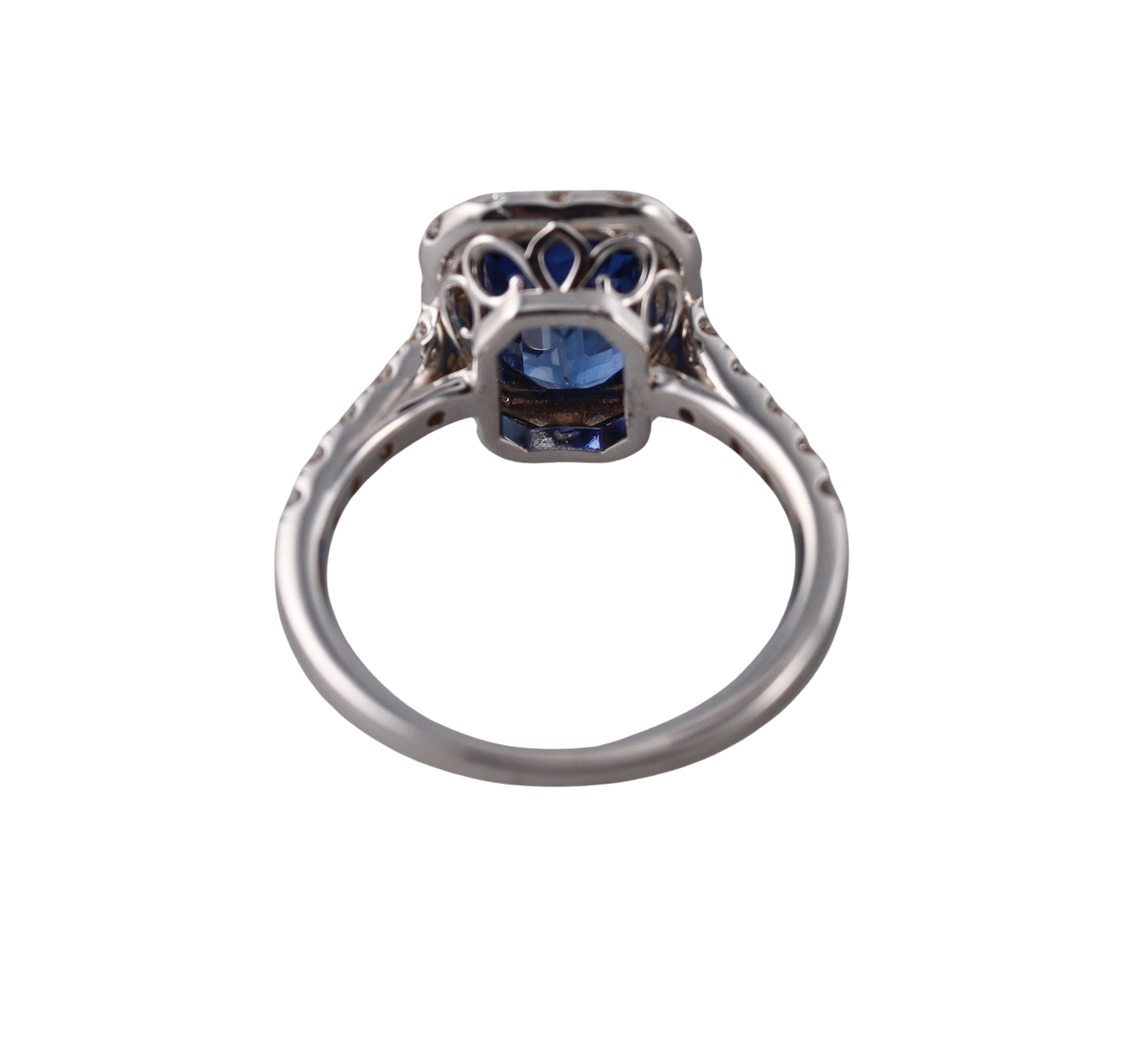 3.22ct Sapphire Diamond Gold Ring