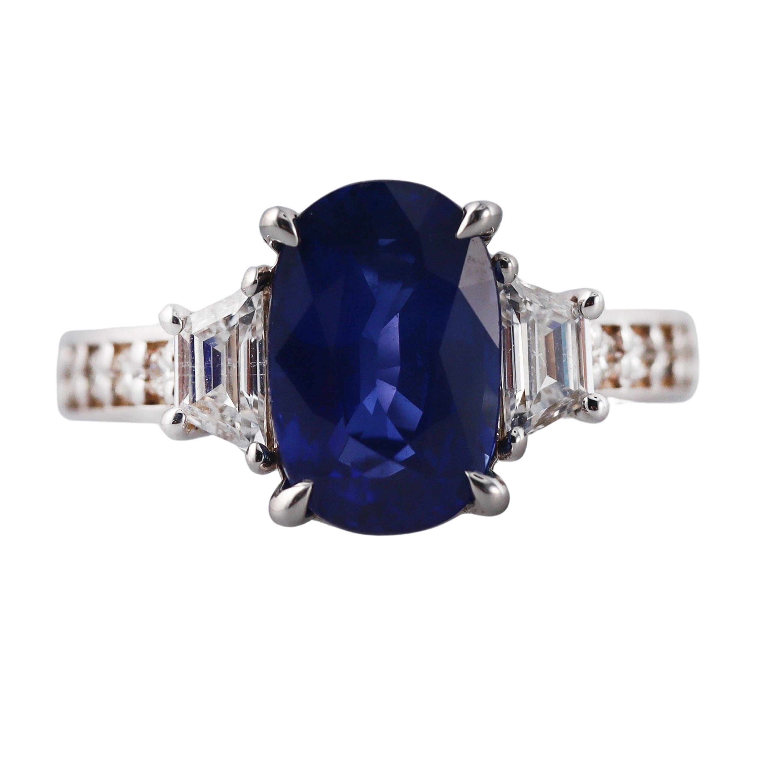 4.84ct Sapphire Diamond Gold Ring