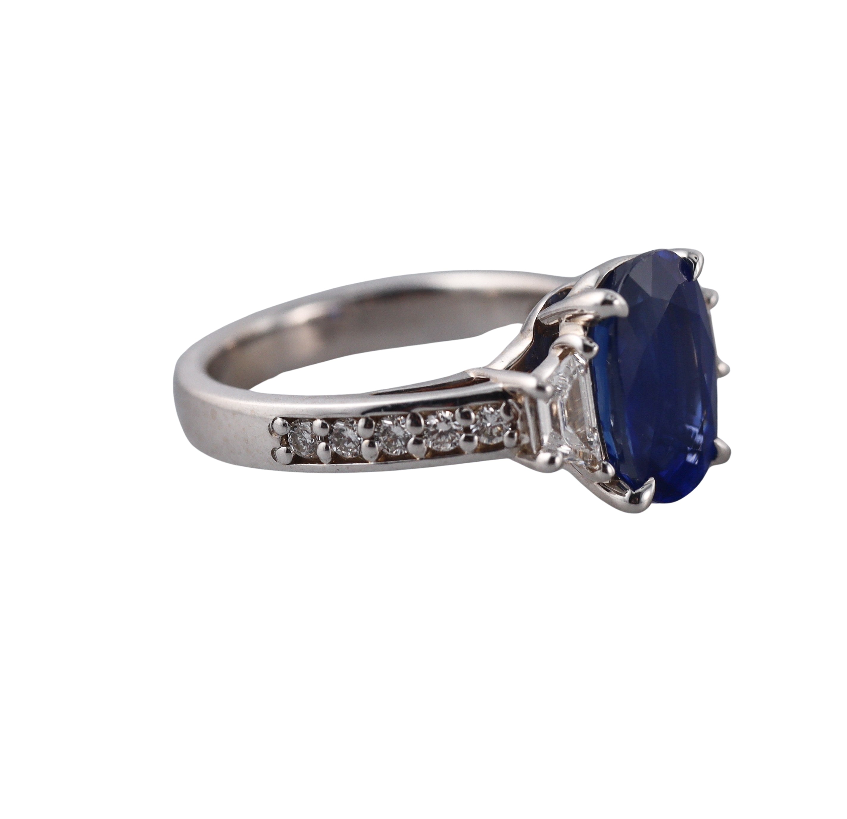 4.84ct Sapphire Diamond Gold Ring