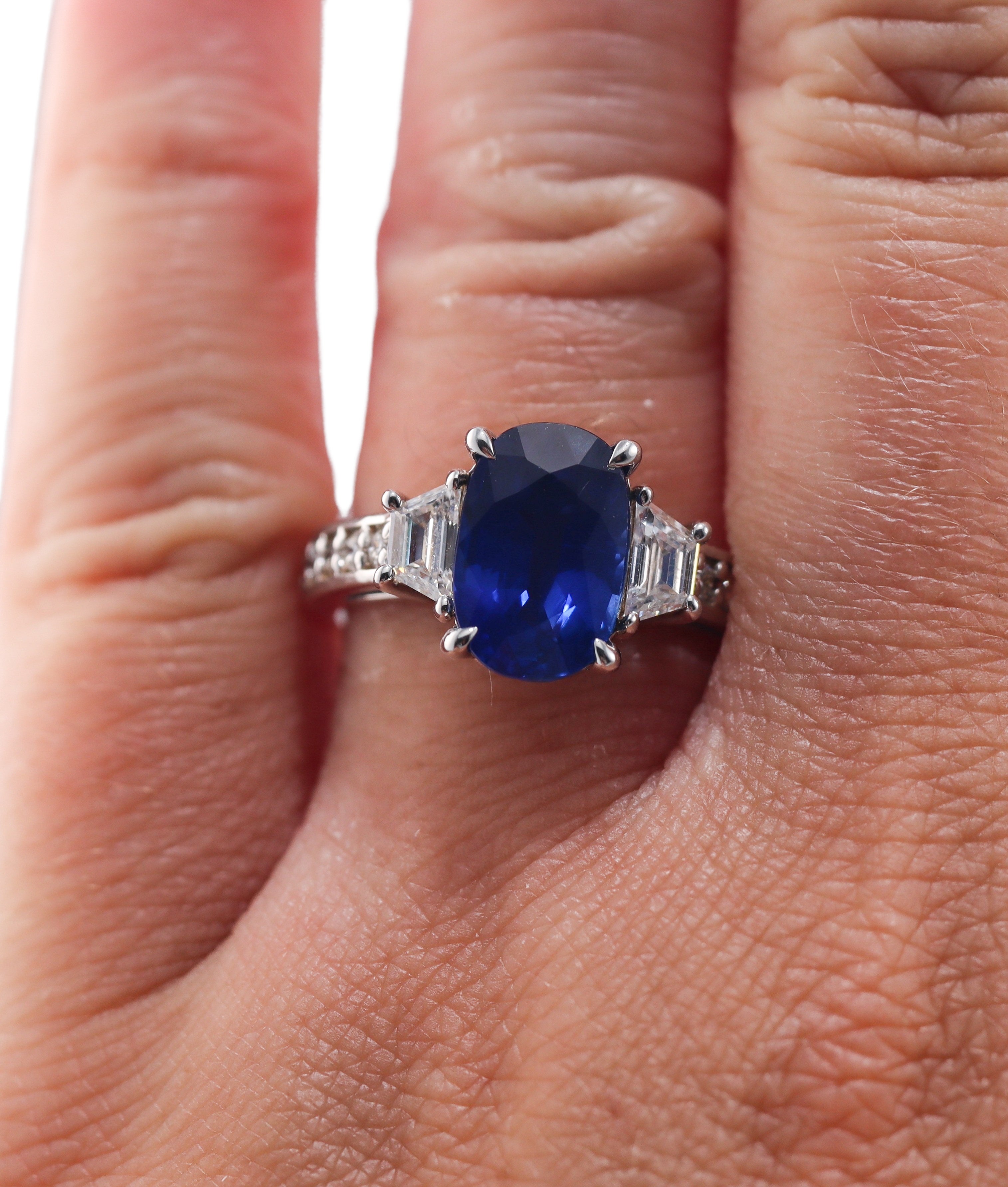 4.84ct Sapphire Diamond Gold Ring