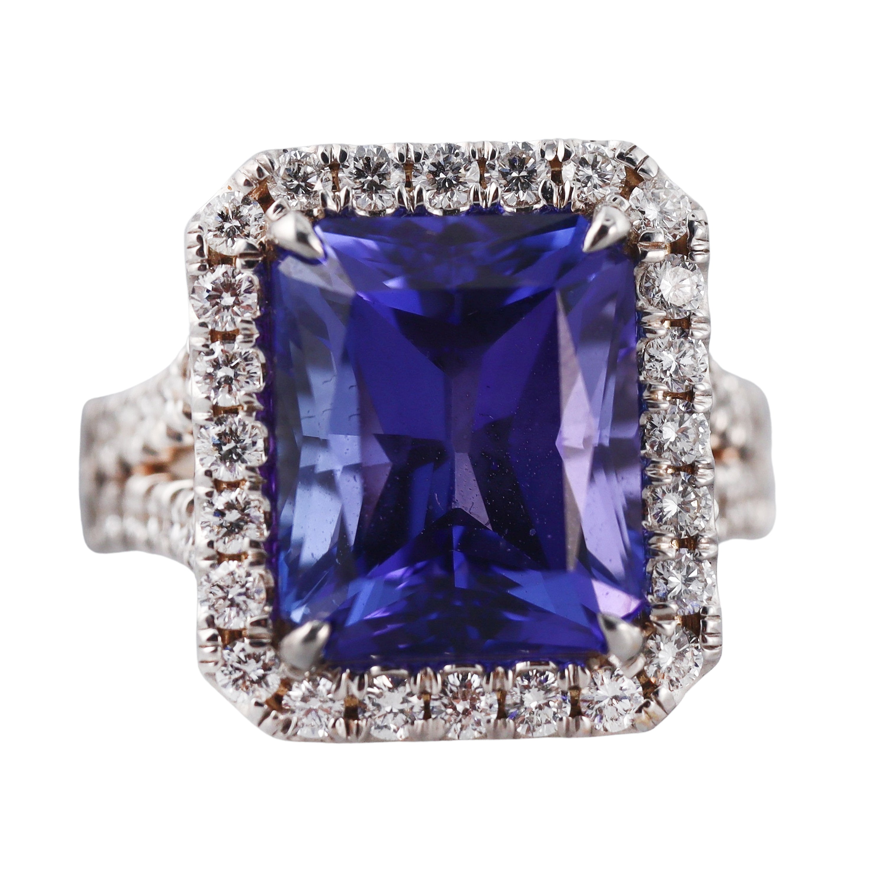 9.49ct Tanzanite Diamond Gold Ring