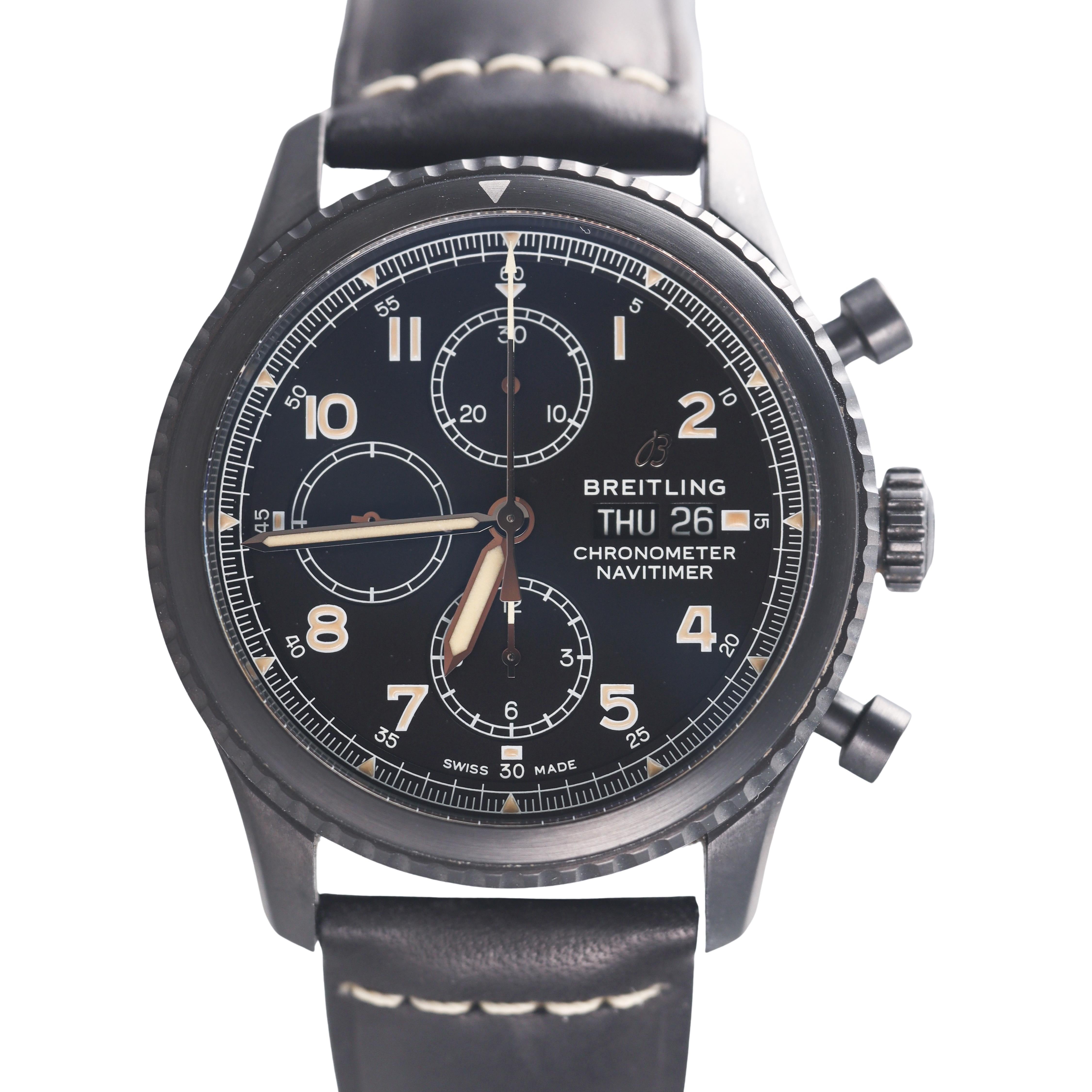 Breitling Navitimer 8 Chronograph 43 Black Automatic Watch MI3314