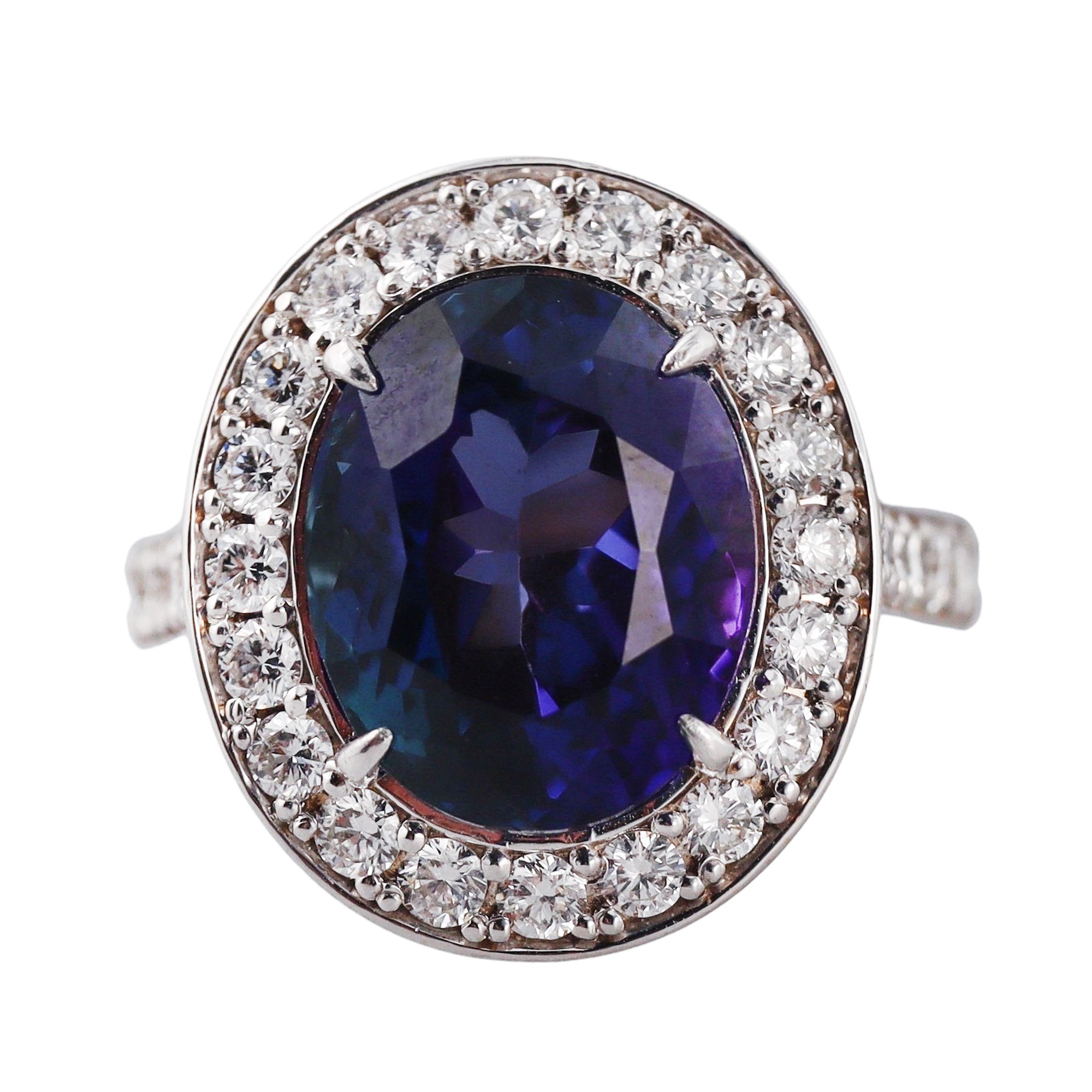 8.24ct Tanzanite Diamond Gold Ring