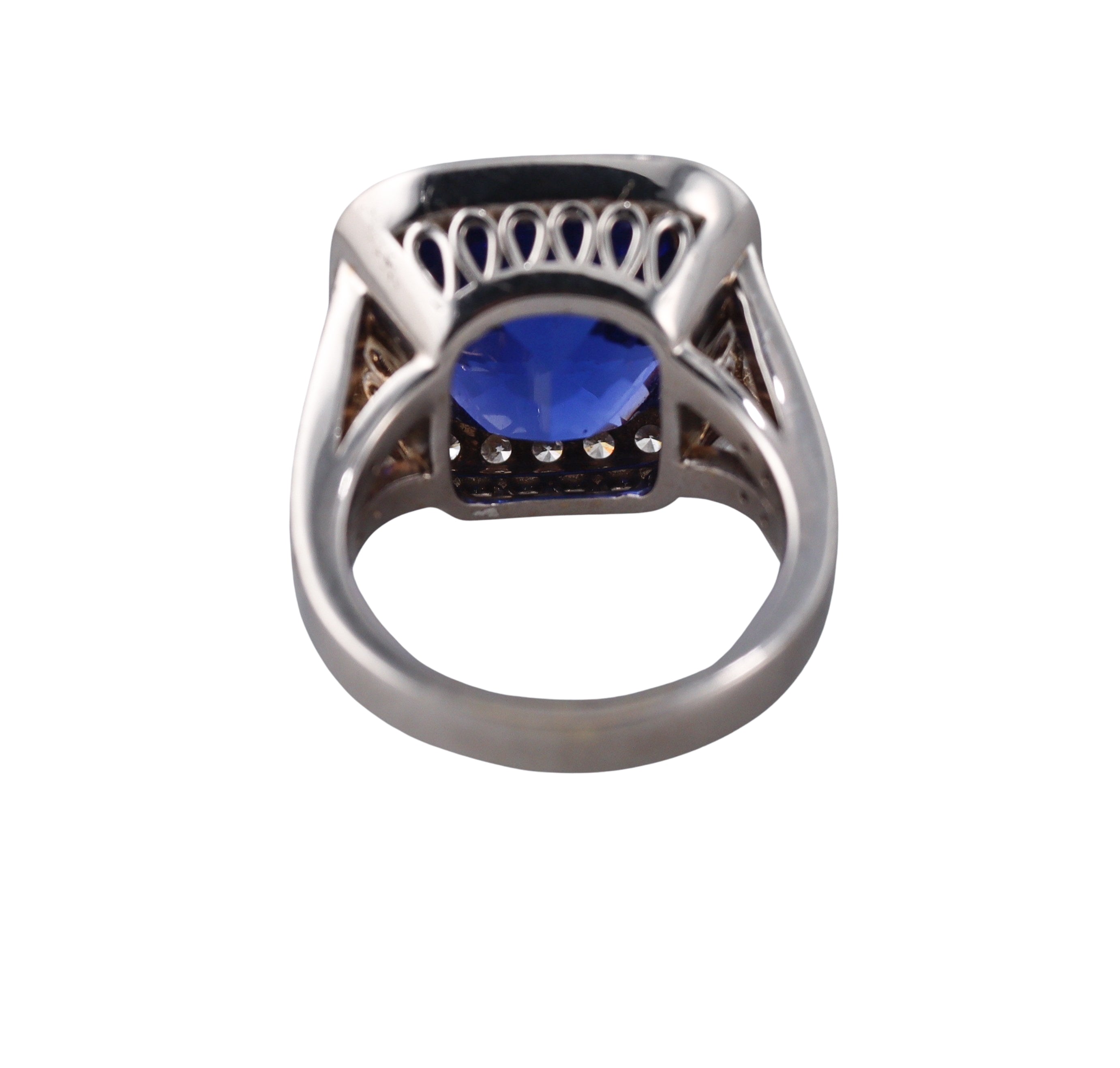 11.83ct Tanzanite Diamond Gold Ring