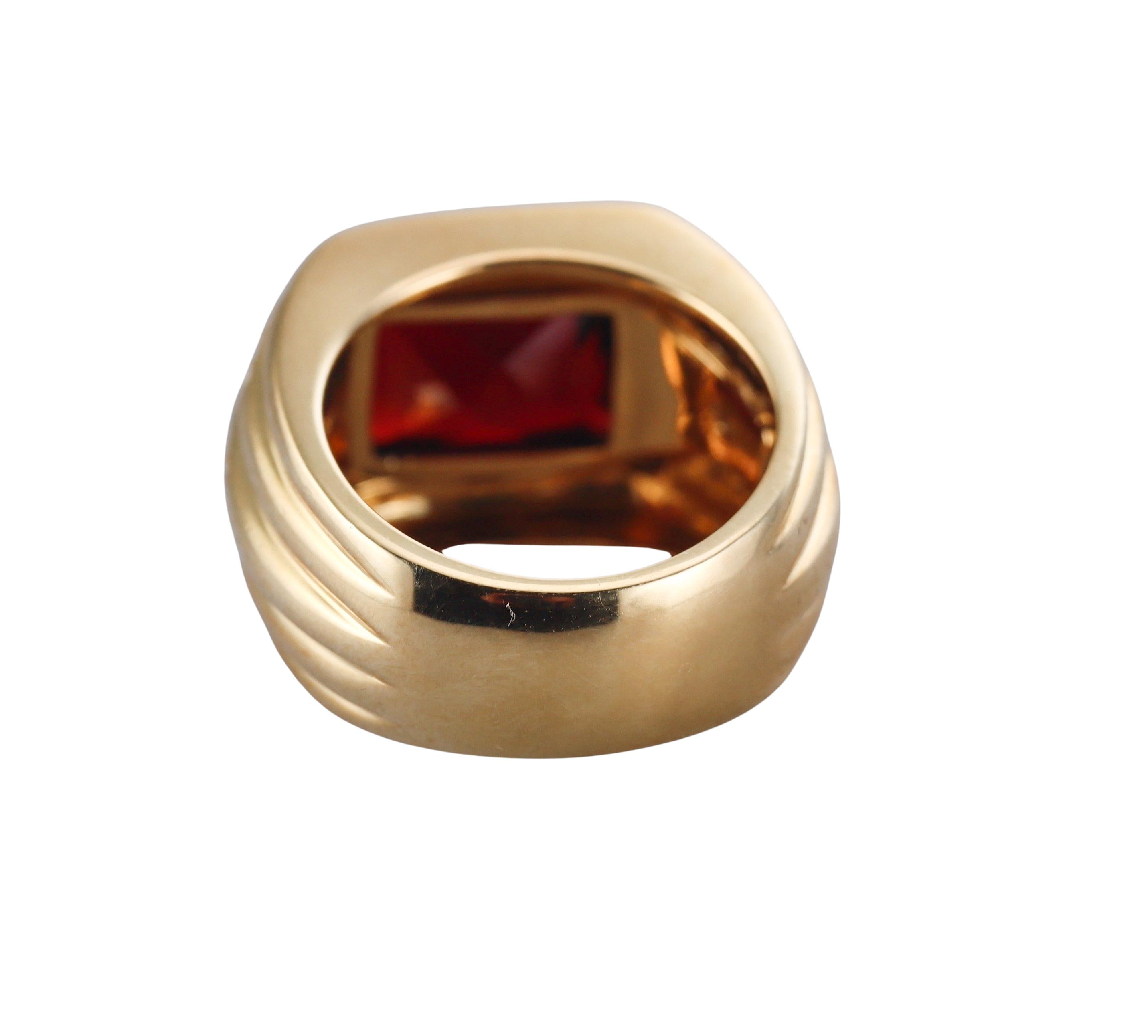 Audemars Piguet Promesse Garnet Diamond Gold Ring