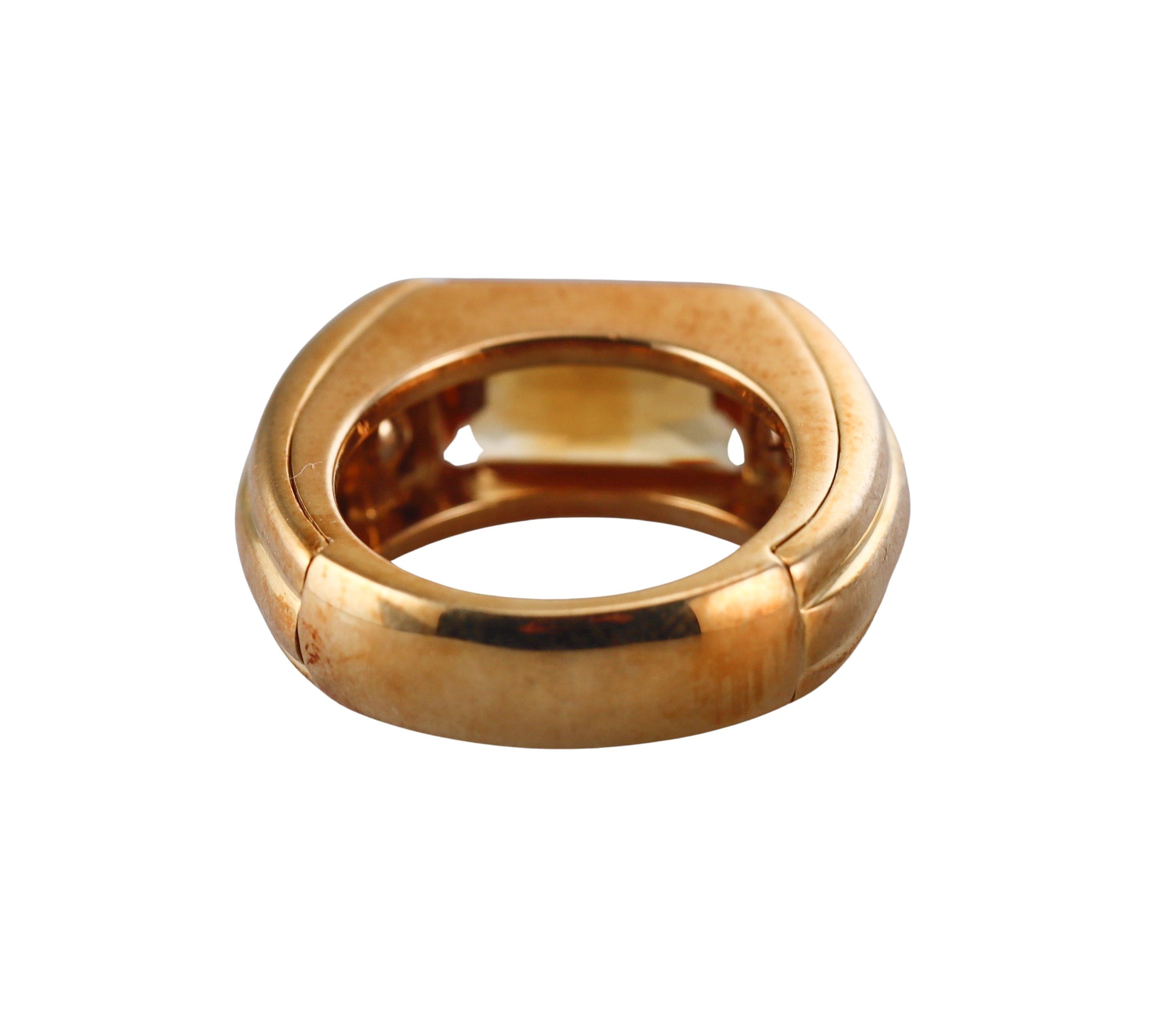 Audemars Piguet Promesse Diamond Citrine Gold Ring