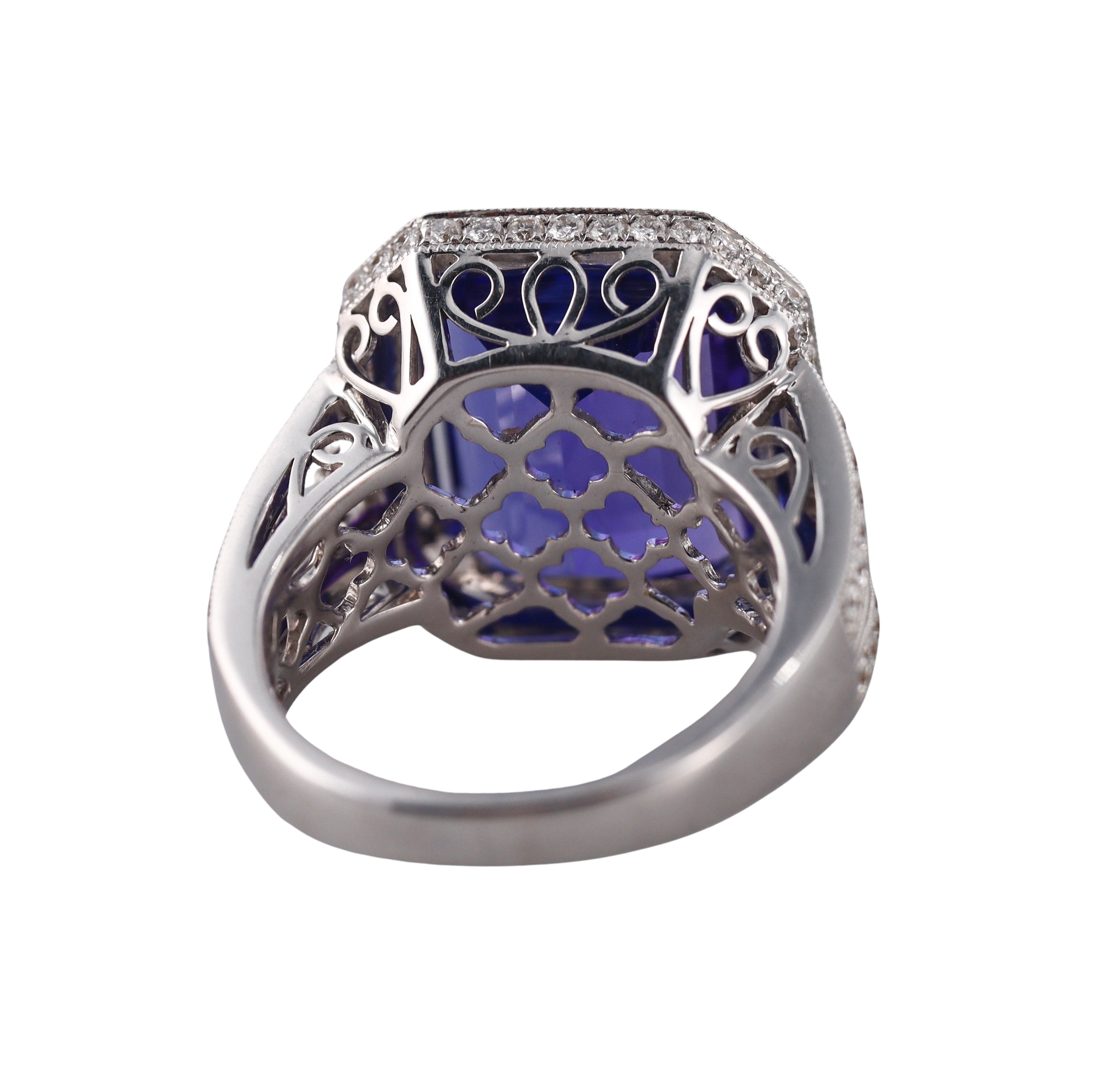 10.69ct Tanzanite Diamond Gold Ring
