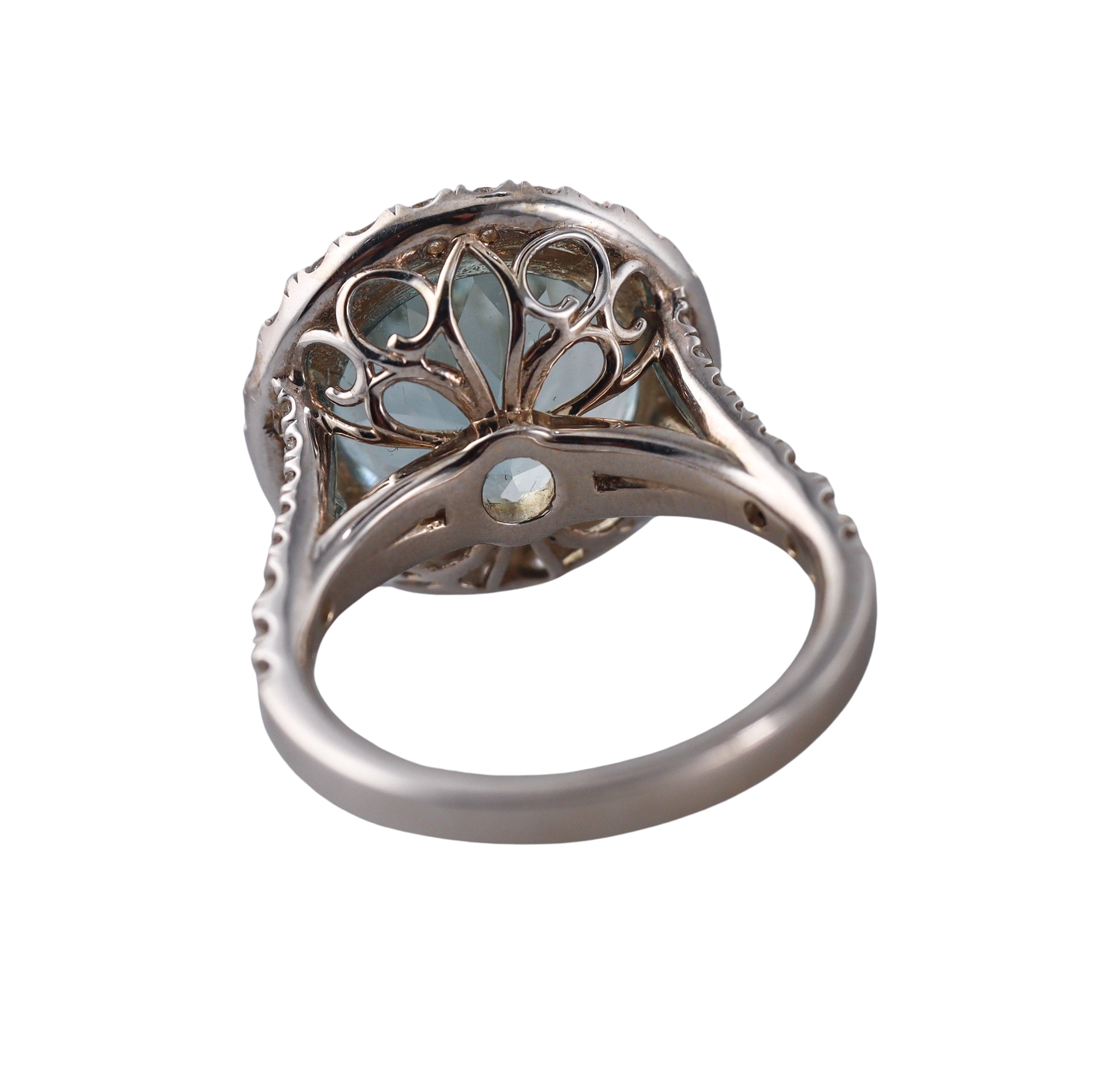 5.77ct Aquamarine Diamond Gold Ring