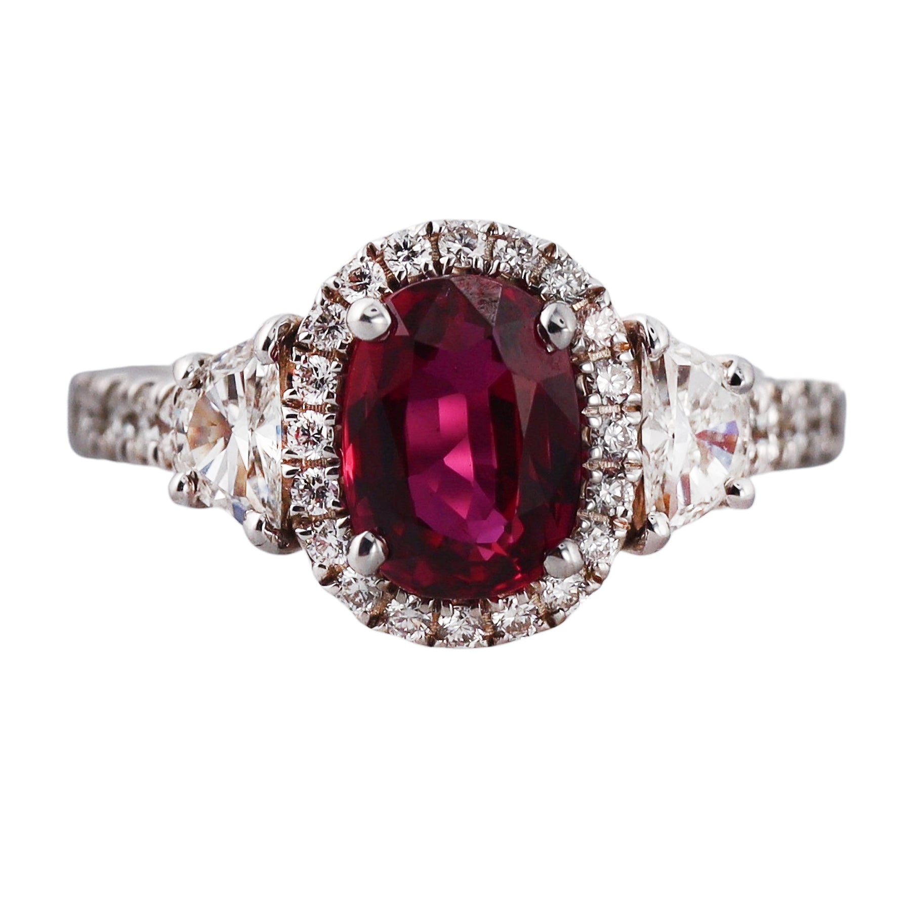 2.04ct Ruby Diamond Gold Ring