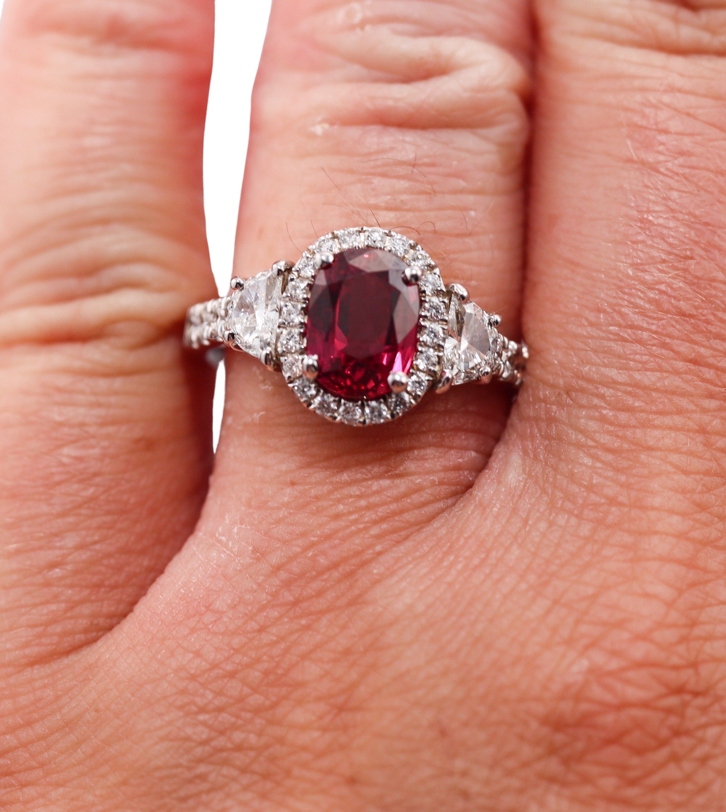 2.04ct Ruby Diamond Gold Ring